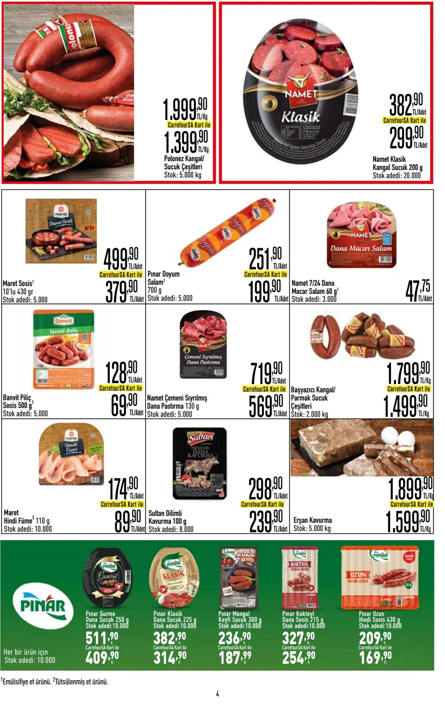 CarrefourSA Katalog - 09.04.2026 tarihinden itibaren geçerlidir | Sayfa: 5 | Ürünler: Salam, Sosis, Oyun, Sucuk