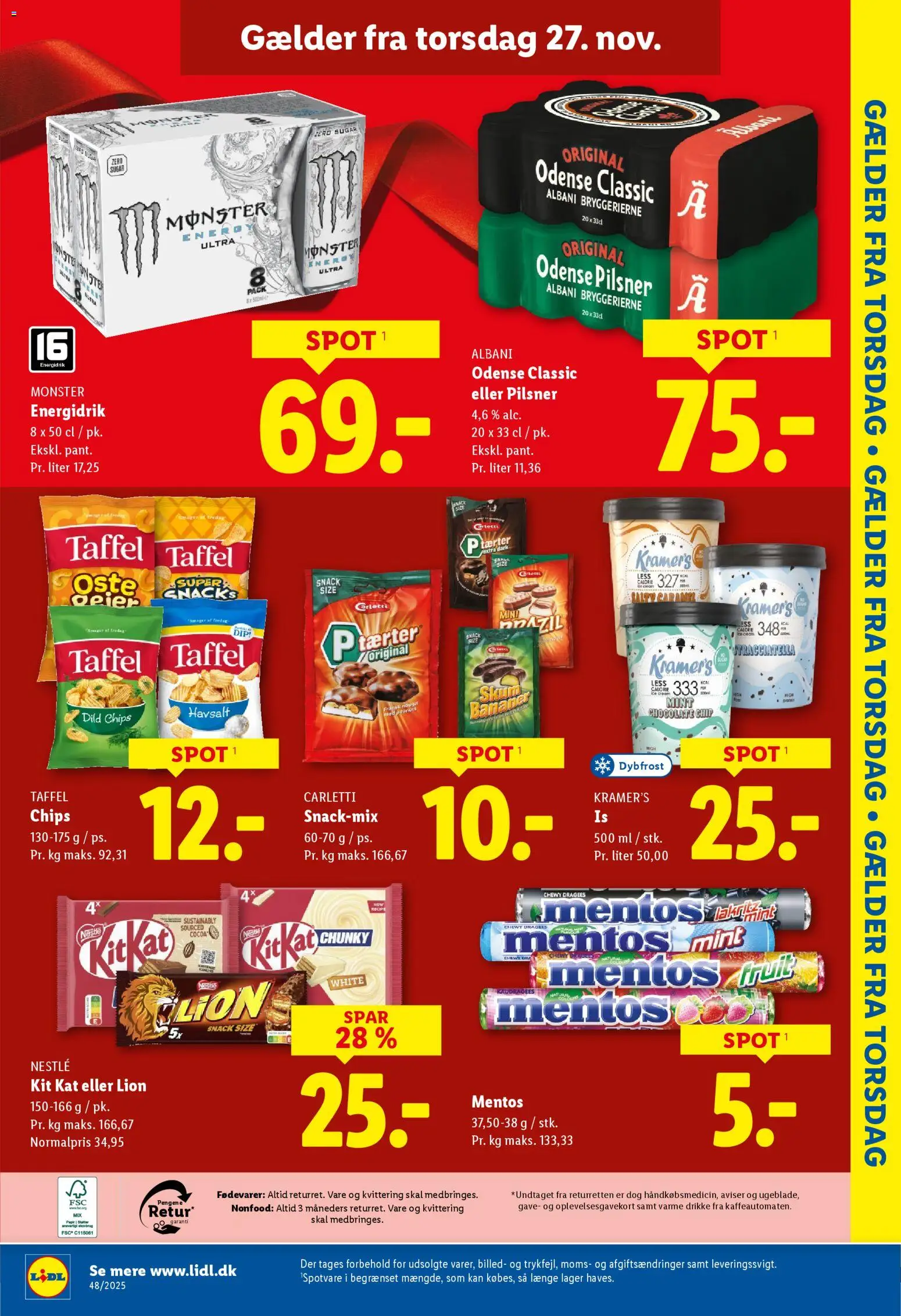Lidl tilbudsavis – gyldig fra 23.11.2025 | Side: 38 | Produkter: Bananer, Chips, Dild, Søm