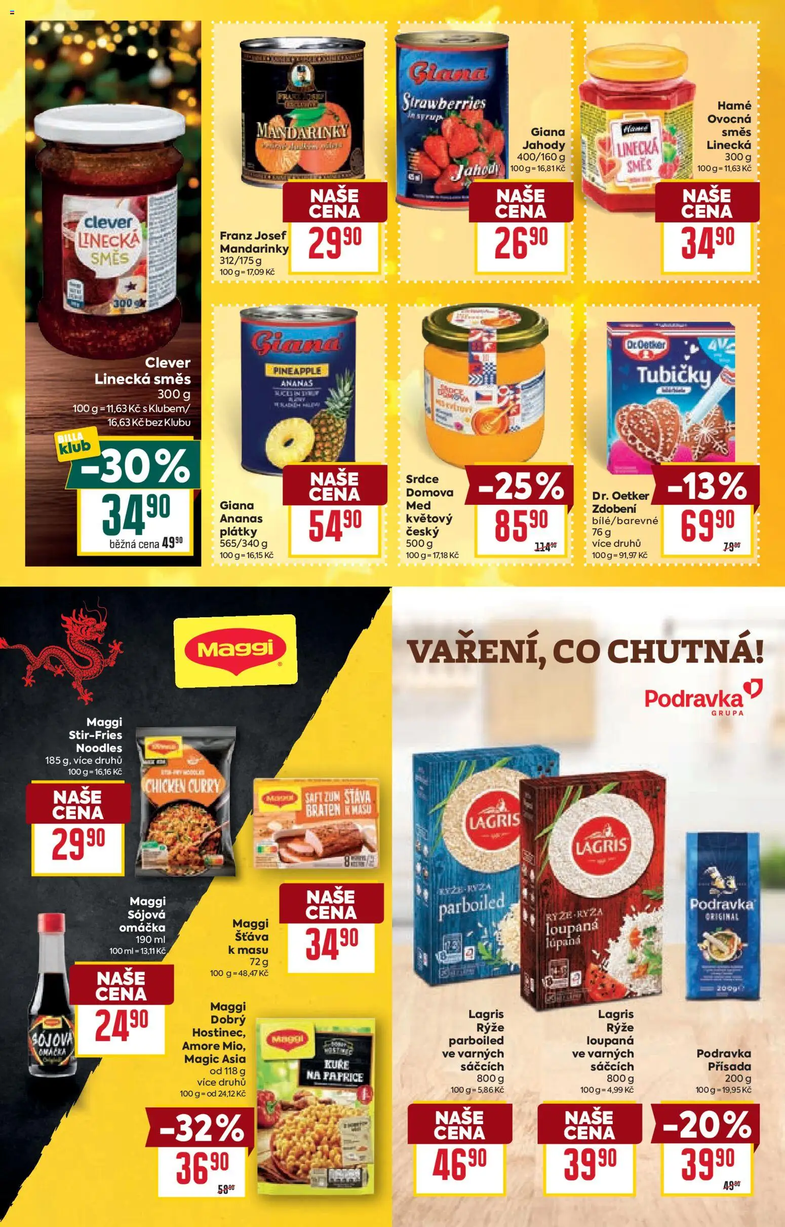 Billa Velký leták od 17.12.2025 | Strana: 32 | Produkty: Linecká směs, Mandarinky, Kuře, Clever