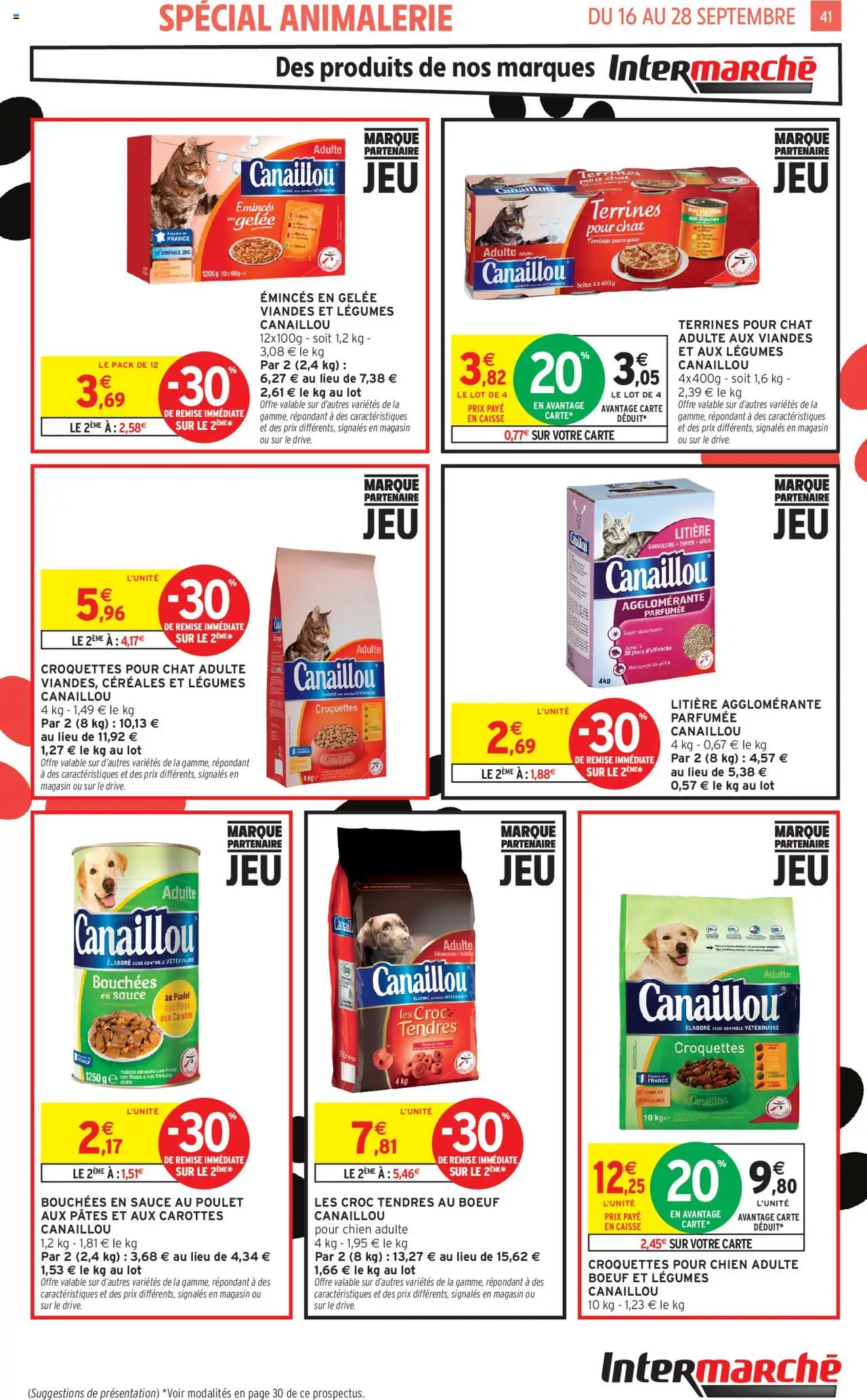 | Page: 41 | Produits: Carottes, Litière, Croquettes pour chien, Croquettes pour chat