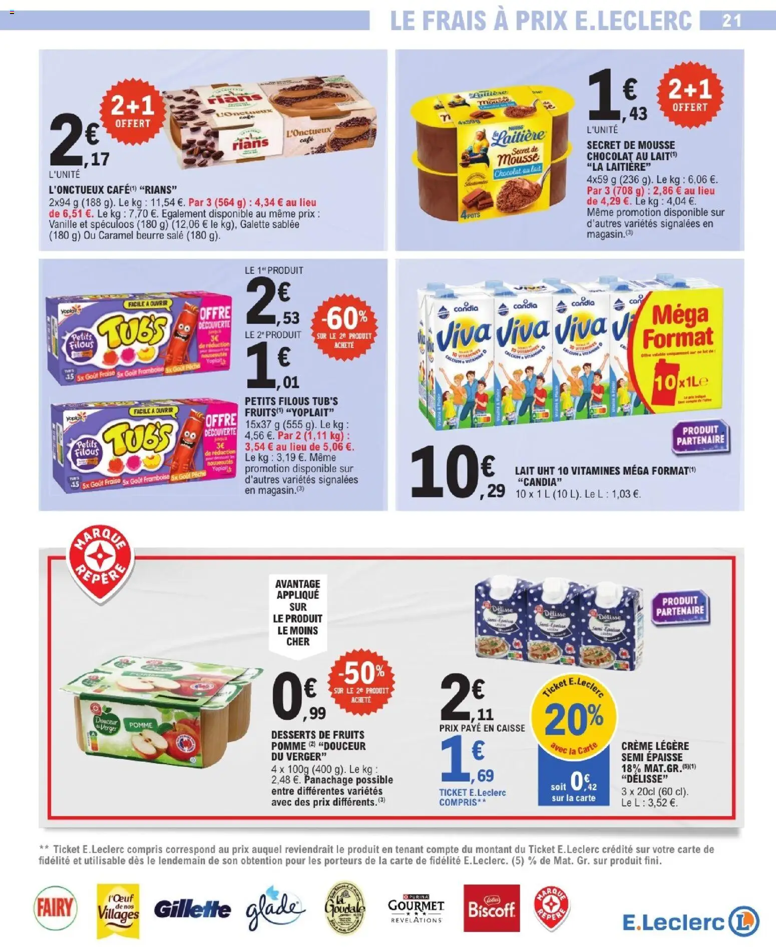 {H1} | Page: 21 | Produits: Goudale, Pomme, Lait, Chocolat