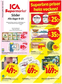 ICA Supermarket - Malmö - Förhandsvisning av reklamblad från butik ICA Supermarket aktuell från 28.07.2025