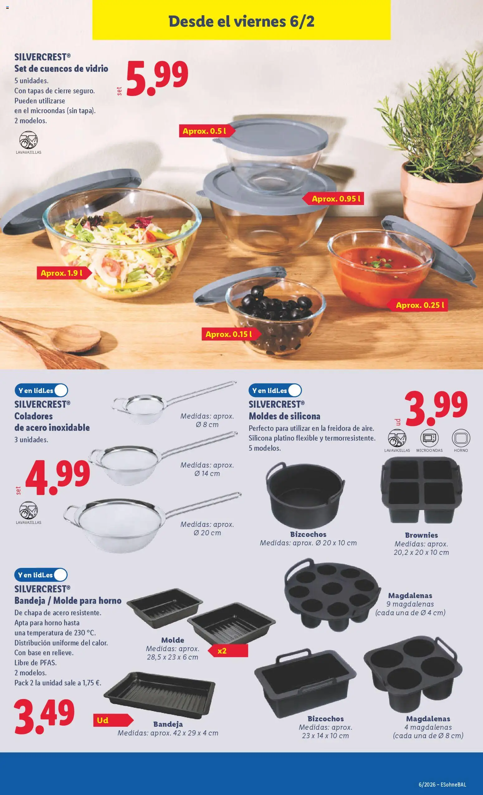 Lidl folleto de bazar │ válido desde el 02.02.2026 | Página: 19 | Productos: Horno, Lavavajillas, Freidora, Bandeja