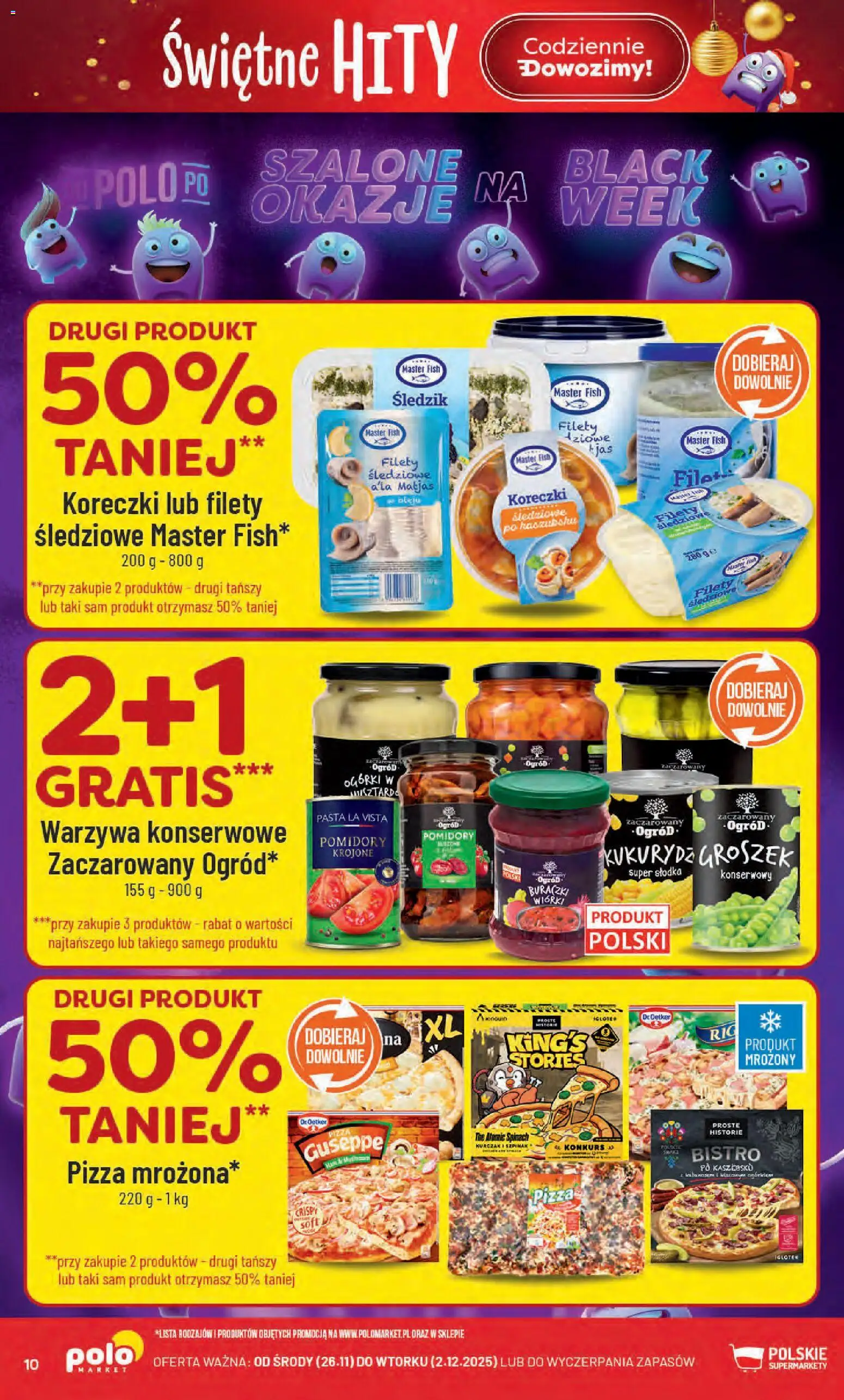 POLOmarket Black Friday od 26.11.2025 | Strona: 10 | Produkty: Kurczak, Szpinak, Pizza, Ogórki