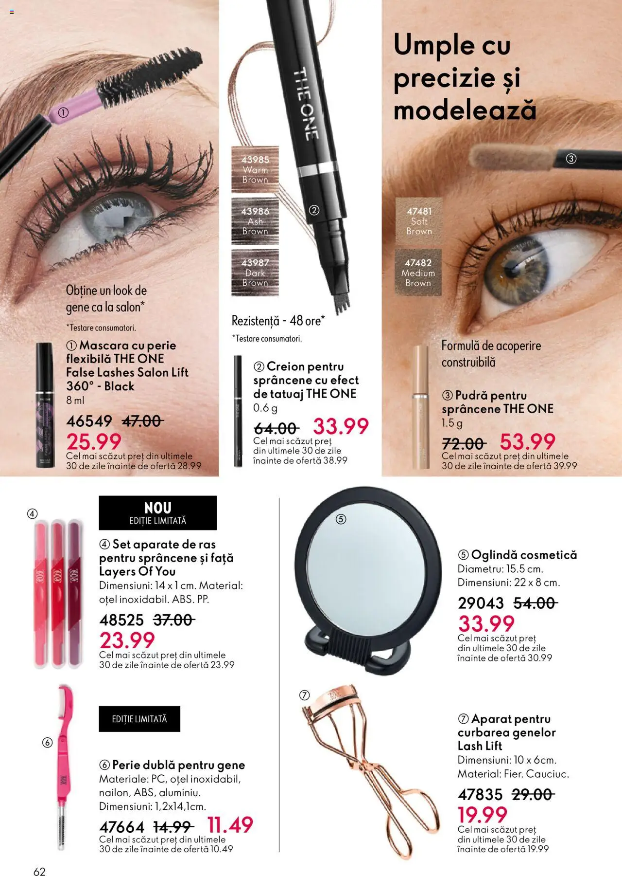 Oriflame catalog 13 2025 – valabil de la 10.09.2025 | Pagină: 62 | Produse: Oglindă, Pudră, Perie, Mascara