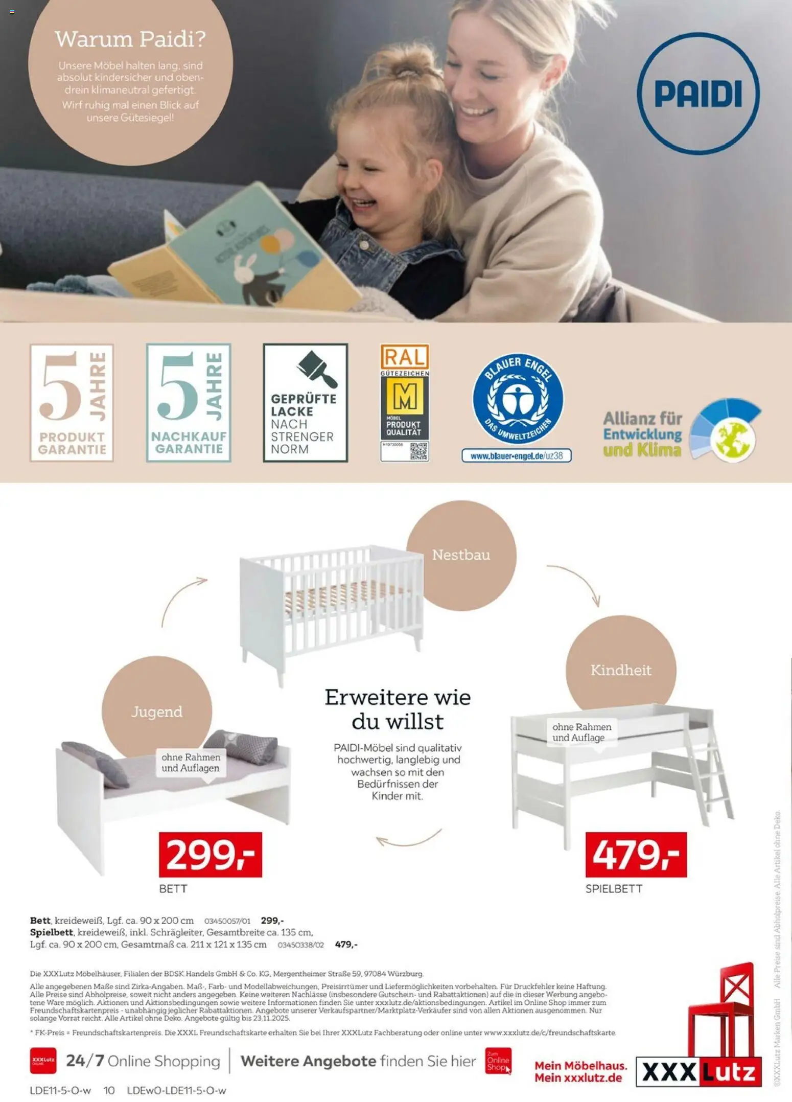 XXXL Lutz - PAIDI Spezial – gültig ab 09.11.2025 | Seite: 10 | Produkte: Bett