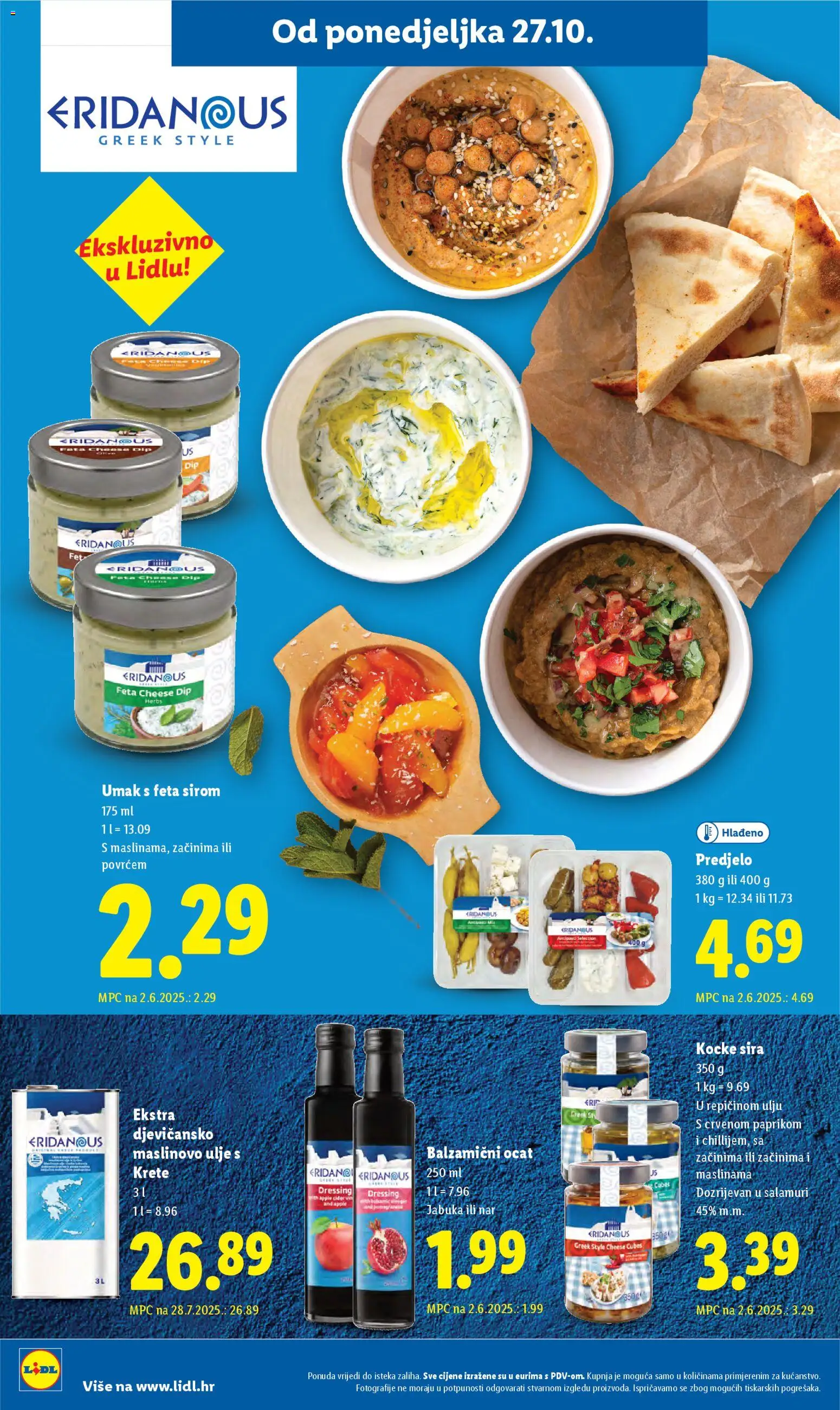 Lidl katalog | vrijedi od 27.10.2025 | Stranica: 20 | Proizvodi: Feta, Ulje, Maslinovo ulje, Umak