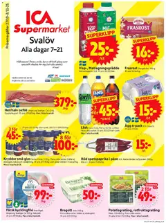 ICA Supermarket - Svalöv - Förhandsvisning av reklamblad från butik ICA Supermarket aktuell från 27.10.2025