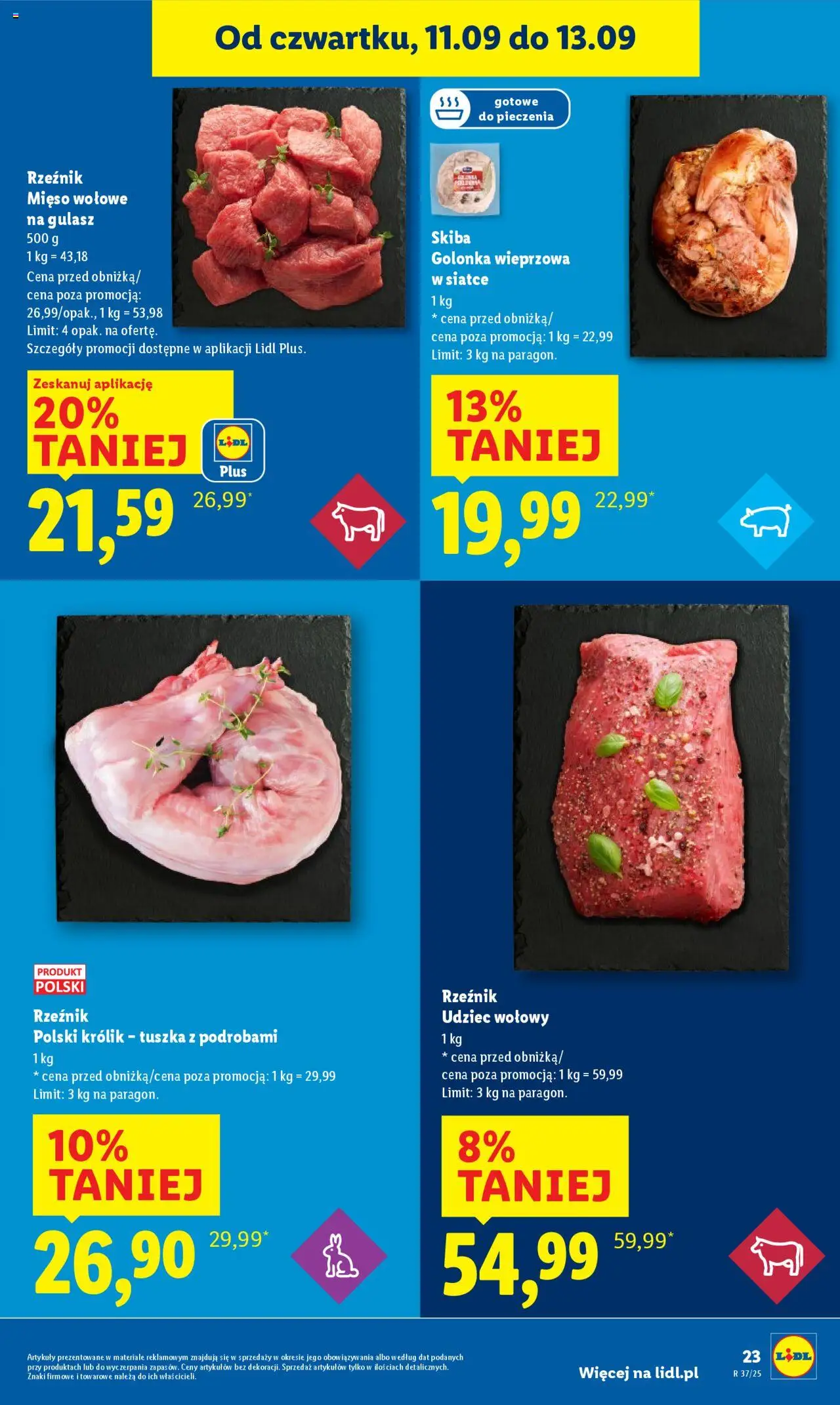 Lidl Gazetka od 11.09.2025 | Strona: 25 | Produkty: Mięso, Golonka wieprzowa, Gulasz
