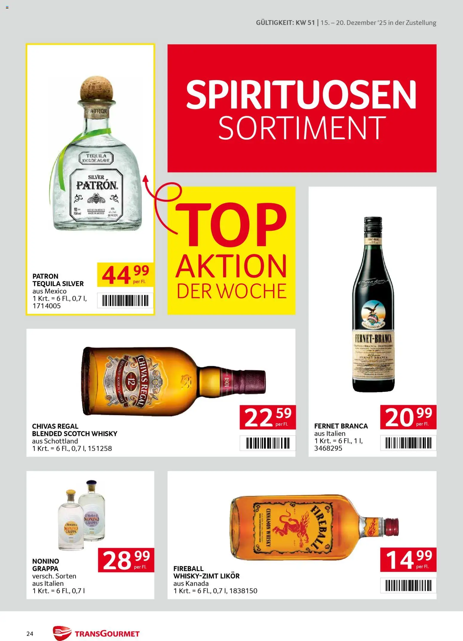 Transgourmet Zustellaktion gültig ab 15.12.2025 | Seite: 24 | Produkte: Regal