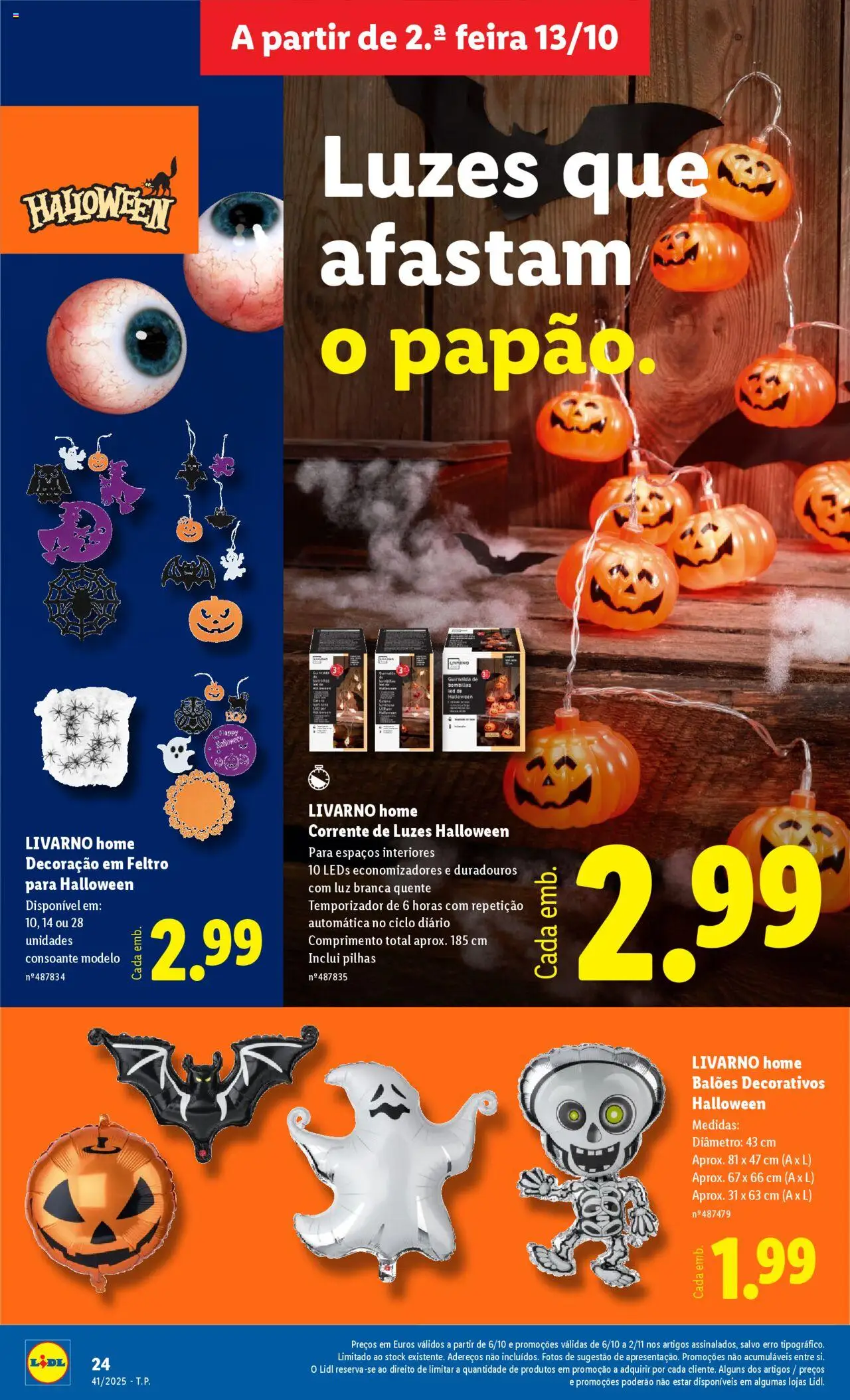 Lidl - Especial Halloween │ válido de 03.10.2025 | Página: 24 | Produtos: Pilhas
