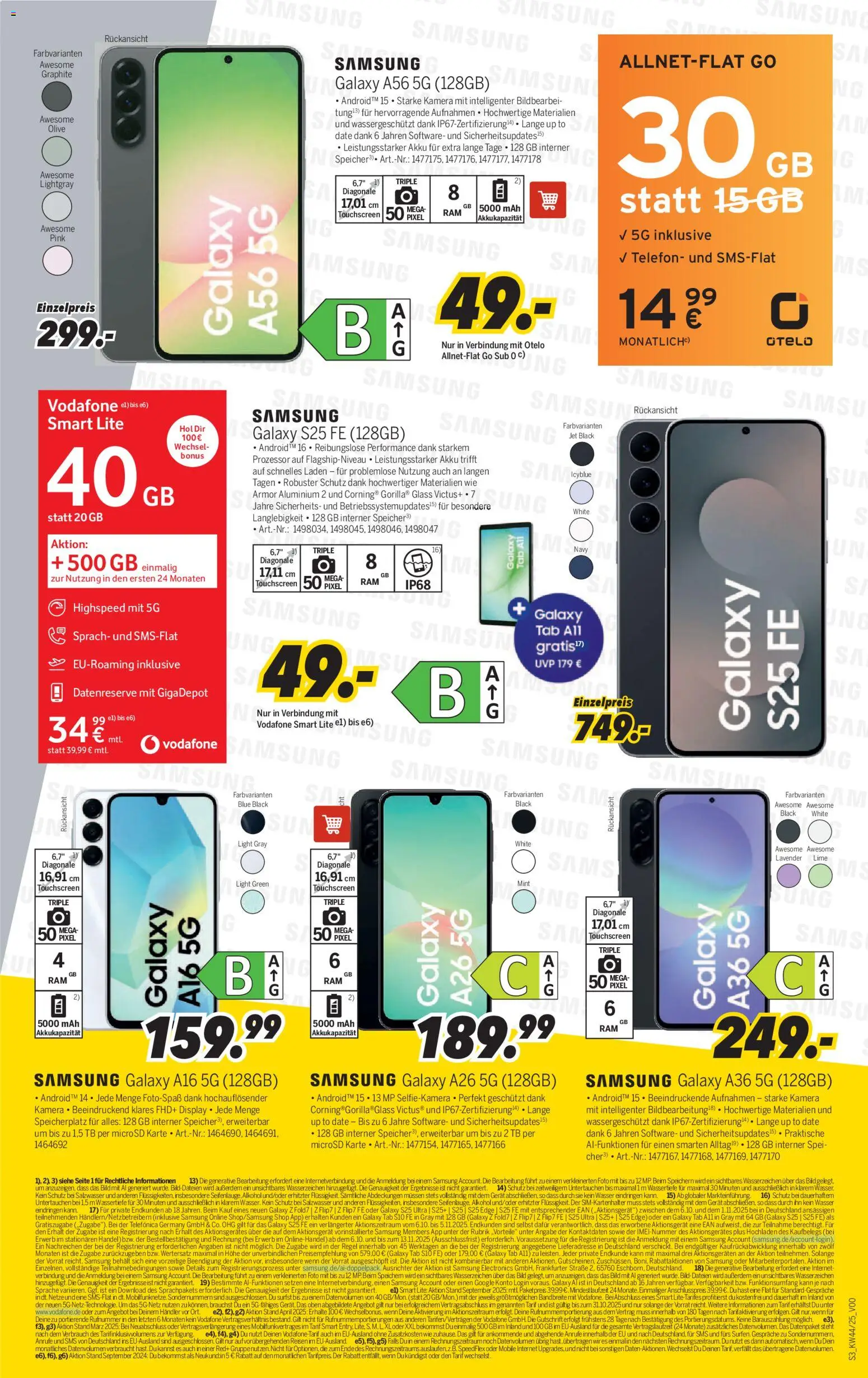 Medimax Prospekt 	 – gültig ab 25.10.2025 | Seite: 3 | Produkte: Kamera, Samsung, Wasser, Telefon