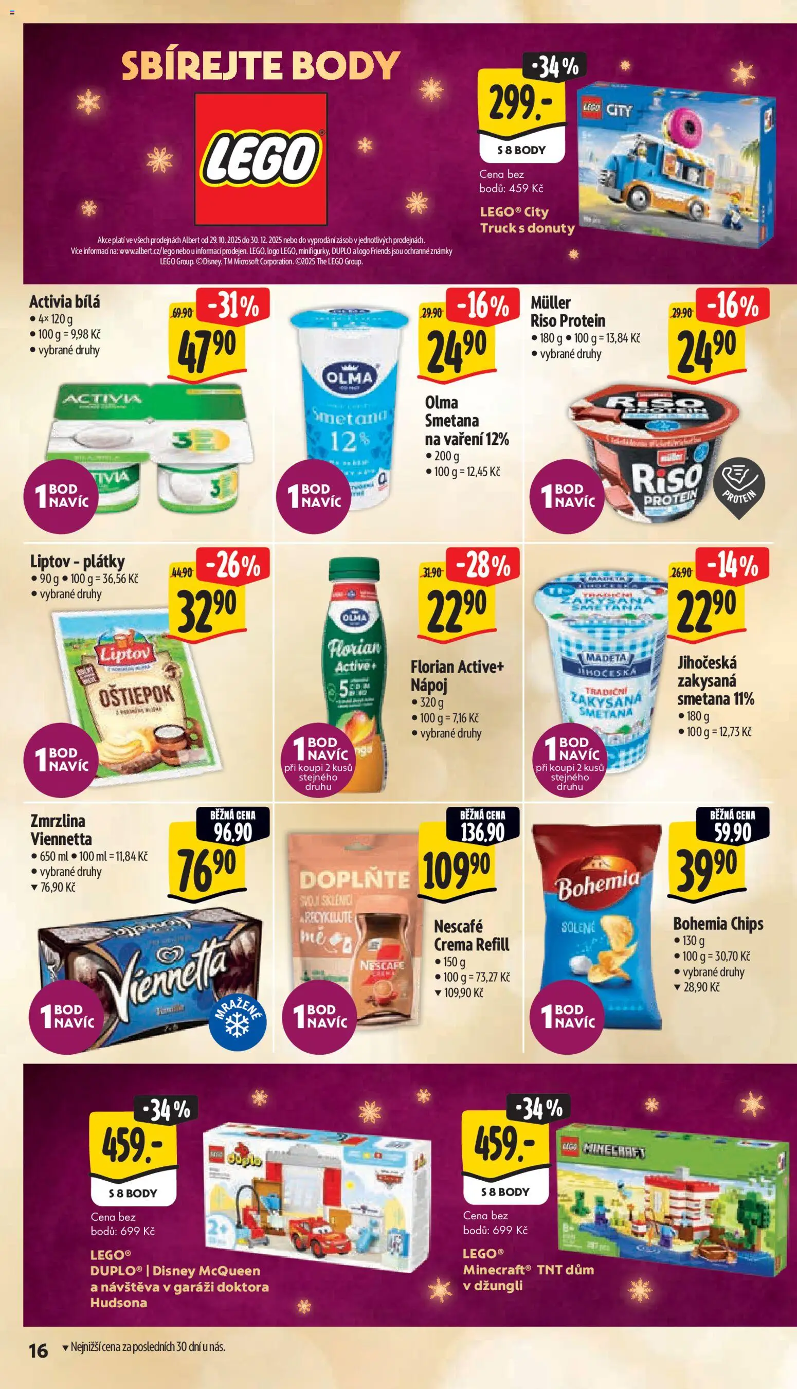 Albert leták - Supermarket od 19.11.2025 | Strana: 24 | Produkty: LEGO, Známky, Zmrzlina, Protein