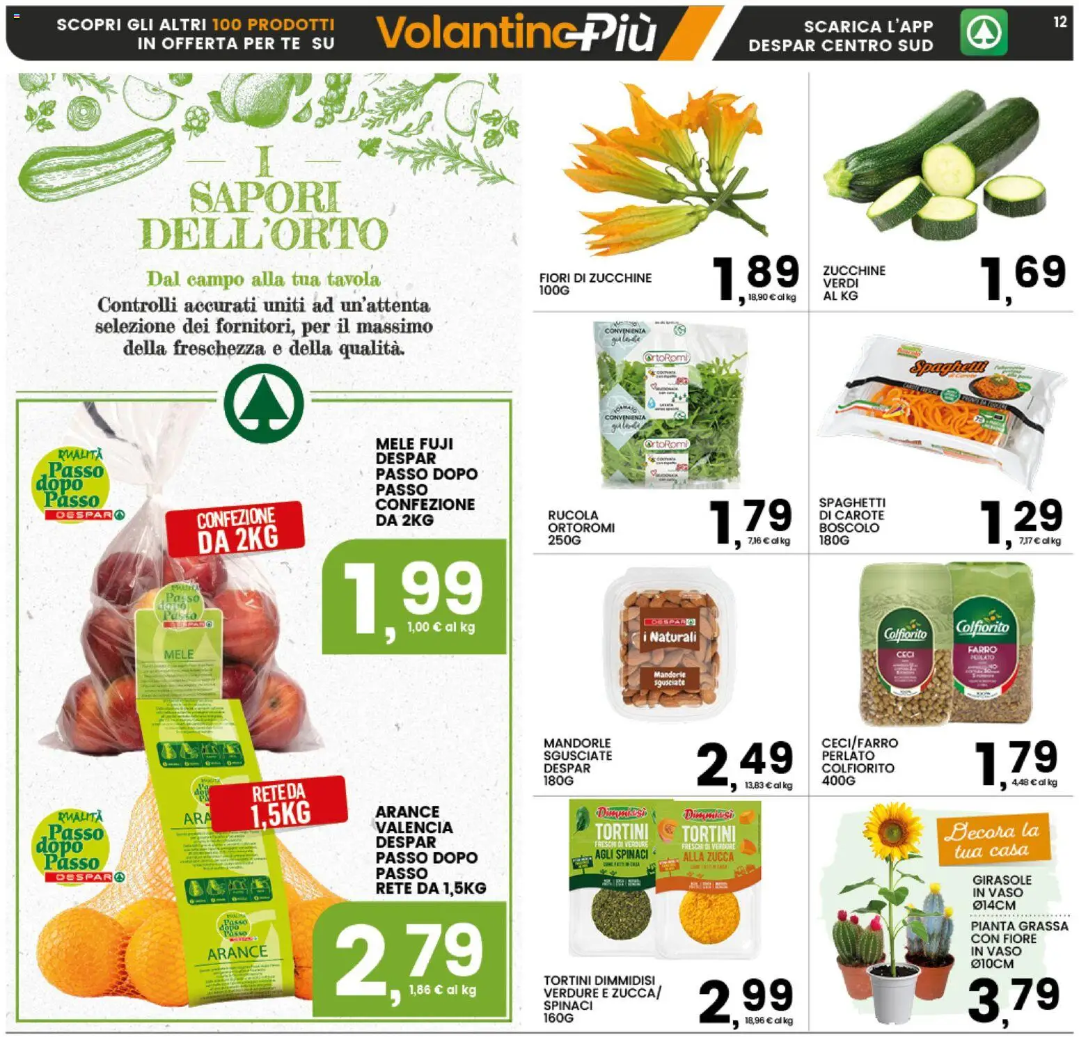 Volantino Interspar del 09.04.2026 | Pagina: 12 | Prodotti: Mele, Rucola, Tè, Farro