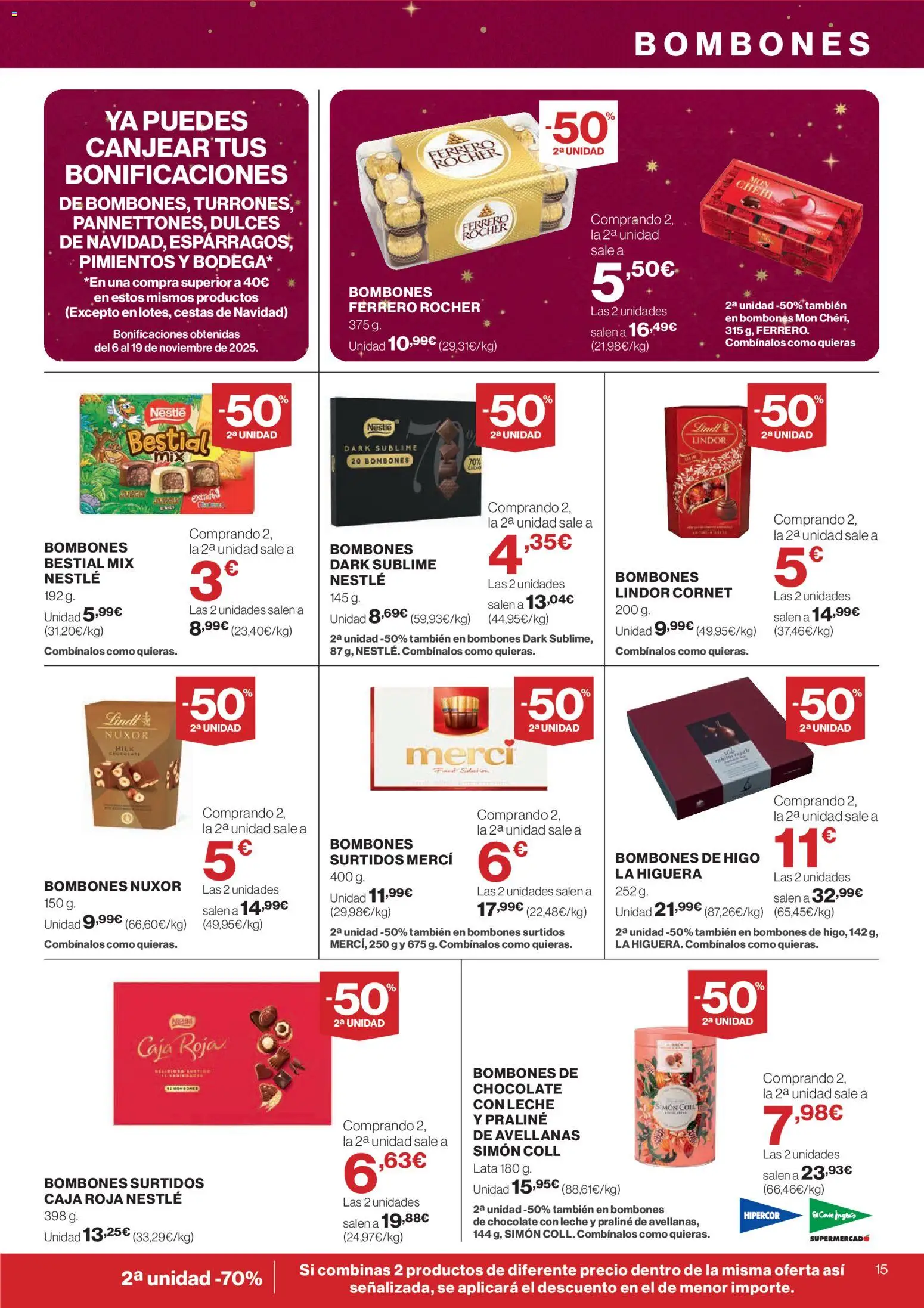 Hipercor catálogo │ válido desde el 20.11.2025 | Página: 19 | Productos: Σφουγγαρίστρα, Κεραία, Chocolate con leche, Caja