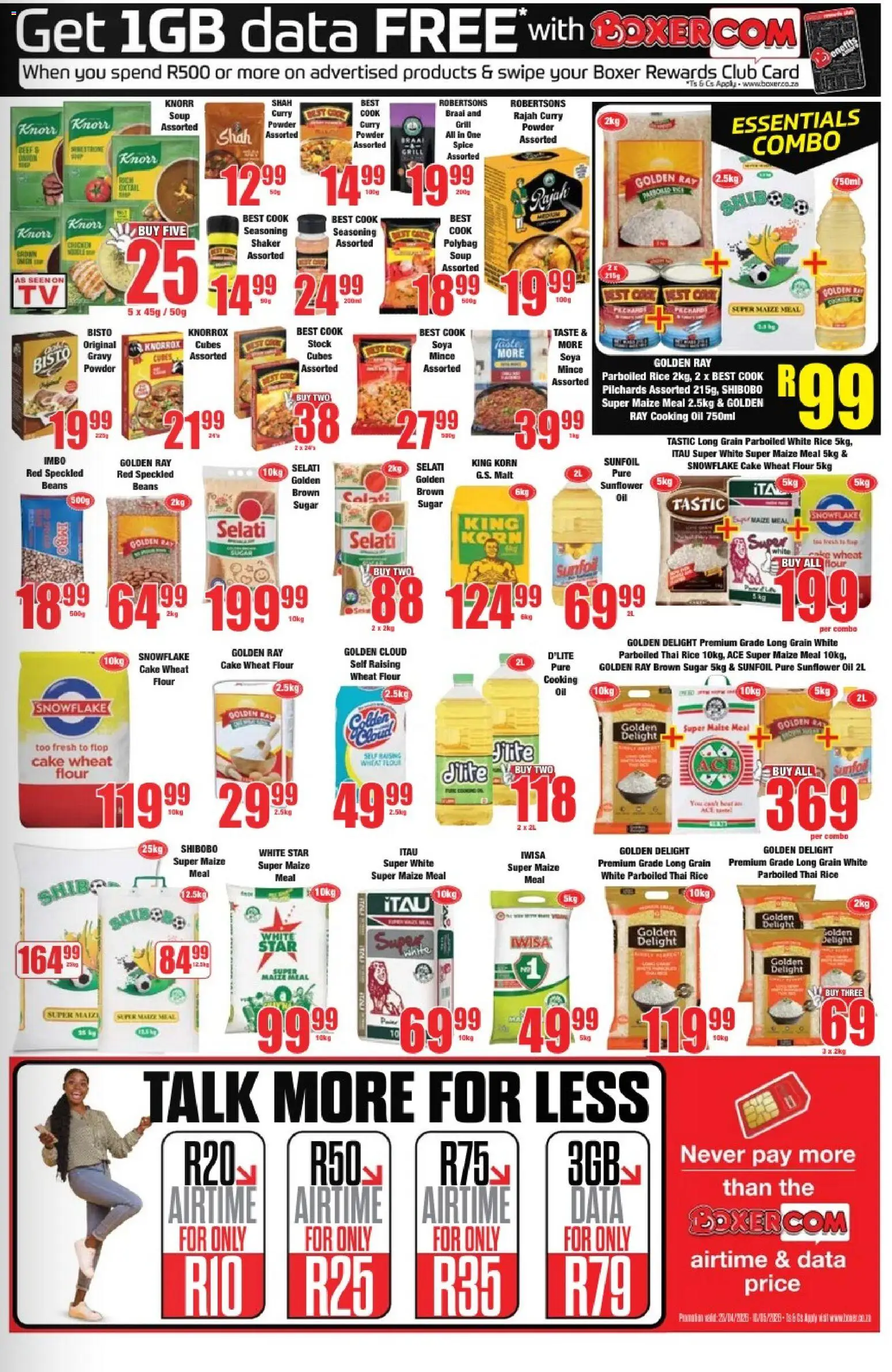 New Boxer catalogue – valid from 23.04.2026 | Page: 9 | Products: Grill, Rice, Gravy, Sugar