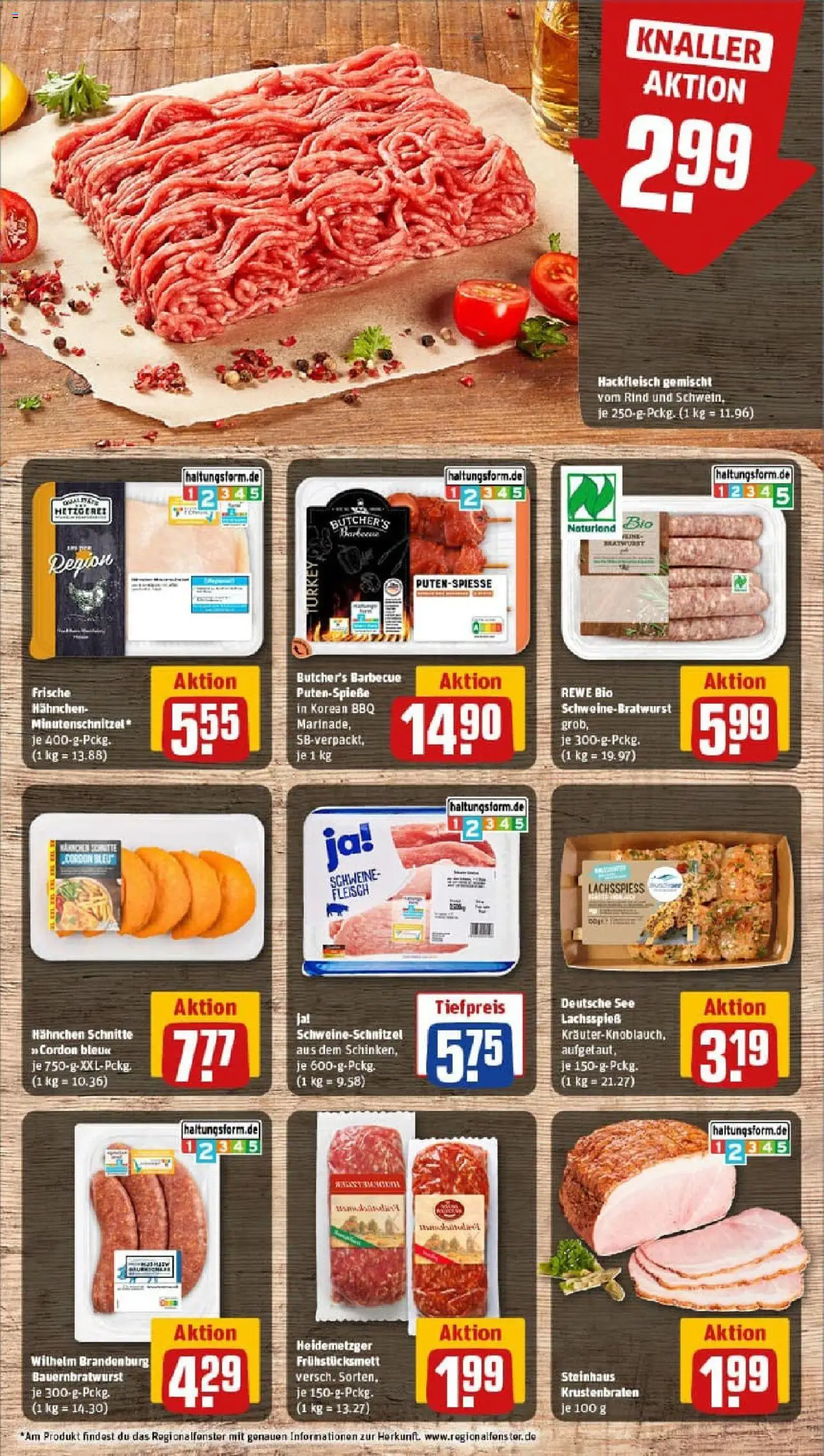 Rewe prospekt Frankfurt / Nordend-Ost	 - gültig ab dem 13.07.2025 | Seite: 6 | Produkte: Bratwurst, Krustenbraten, Fleisch, Hackfleisch
