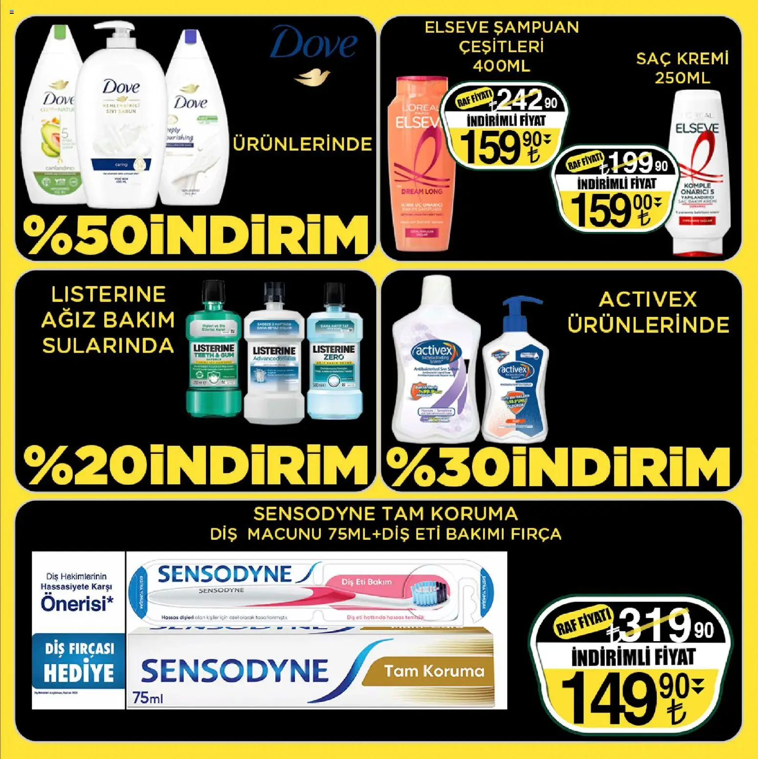 Sarıyer Katalog - 13.03.2026 tarihinden itibaren geçerlidir | Sayfa: 32 | Ürünler: Saç Kremi, Fırça, Sabun, Diş fırçası