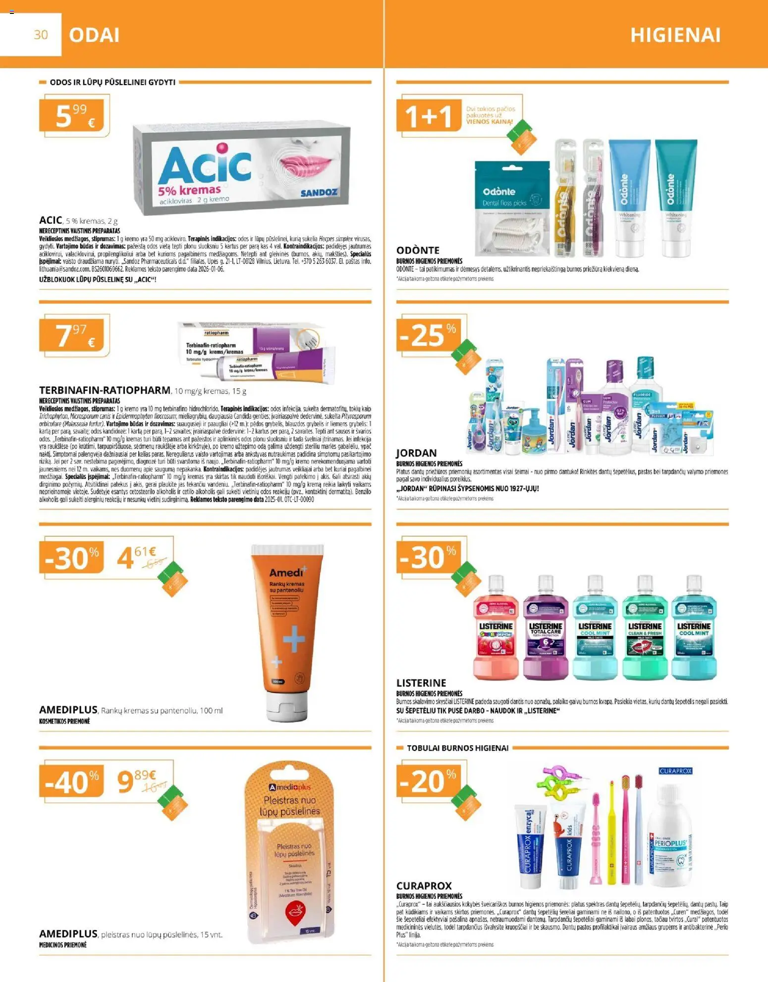 Gintarinė akcijos nuo 01.02.2026 | Puslapis: 30 | Prekių: Šepetėlis, Kremas