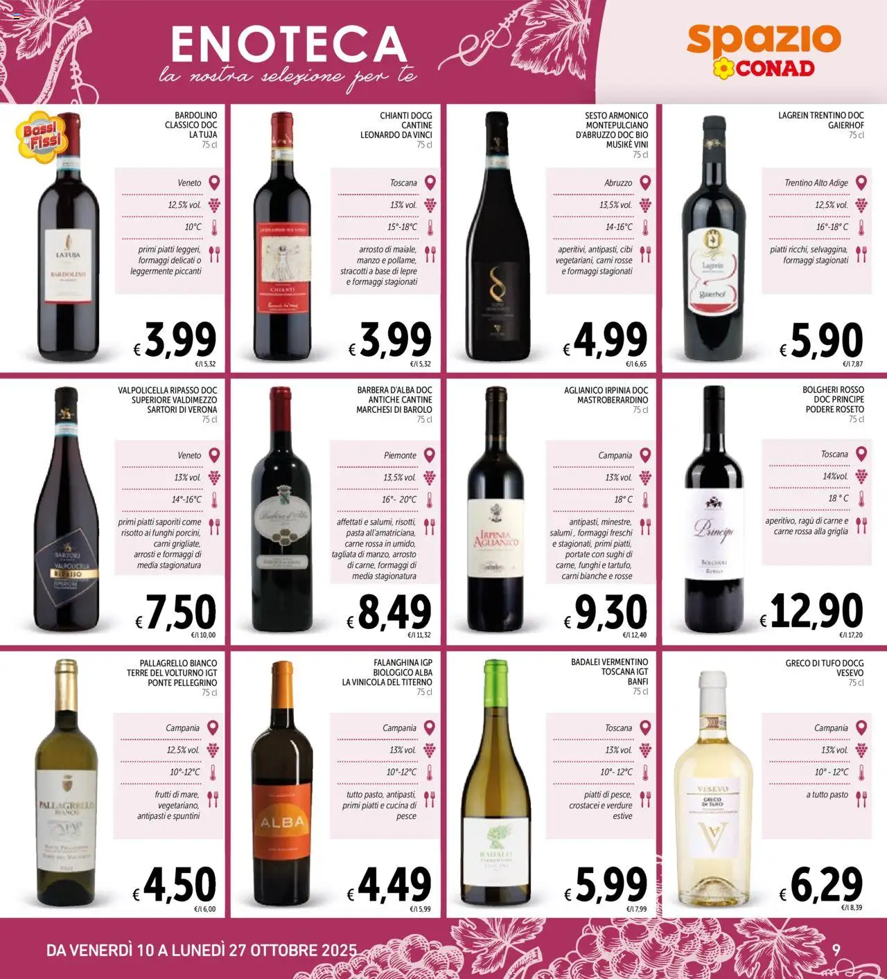 Volantino Spazio Conad del 10.10.2025 | Pagina: 9 | Prodotti: Pesce, Tè, Funghi, Griglia