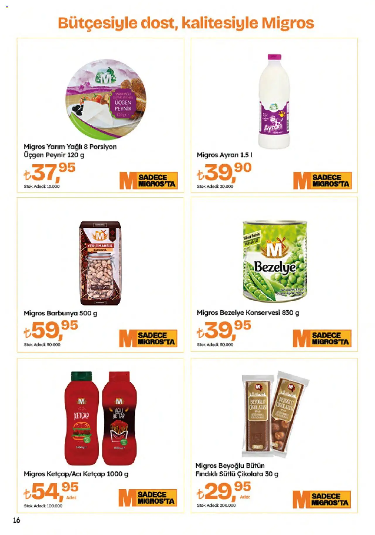 Migros Katalog - Migroskop - 11.09.2025 tarihinden itibaren geçerlidir | Sayfa: 16 | Ürünler: Peynir, Çikolata, Ketçap, Barbunya