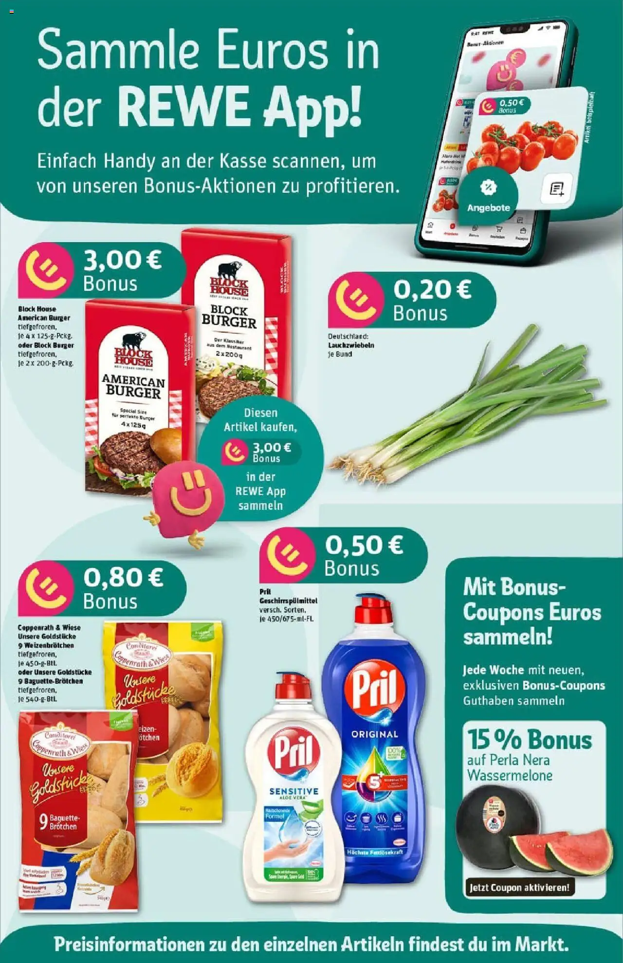 Rewe prospekt Euskirchen	 - gültig ab dem 20.07.2025 | Seite: 2 | Produkte: Baguette, Geschirrspülmittel, Wassermelone, Pril