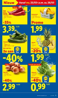 Ananas, los, per stuk - Voorbeeld van een folder van Lidl, geldig van 23.03.2026 | Pagina: 5
