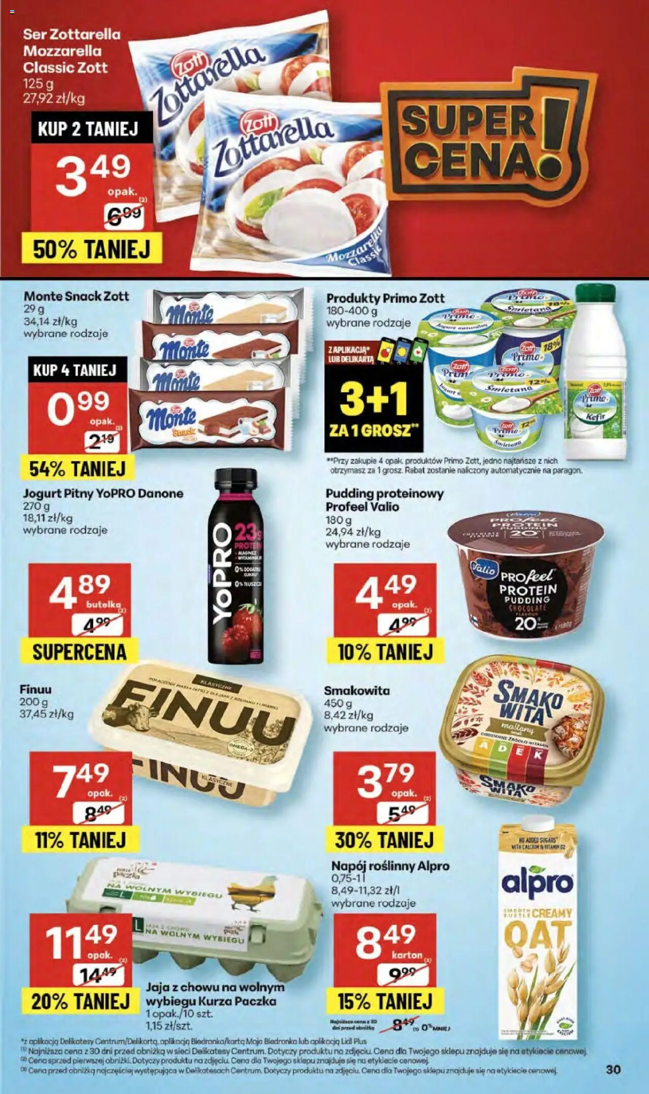 Delikatesy Centrum Gazetka od 18.09.2025 | Strona: 30 | Produkty: Kefir, Alpro, Jogurt pitny, Ser