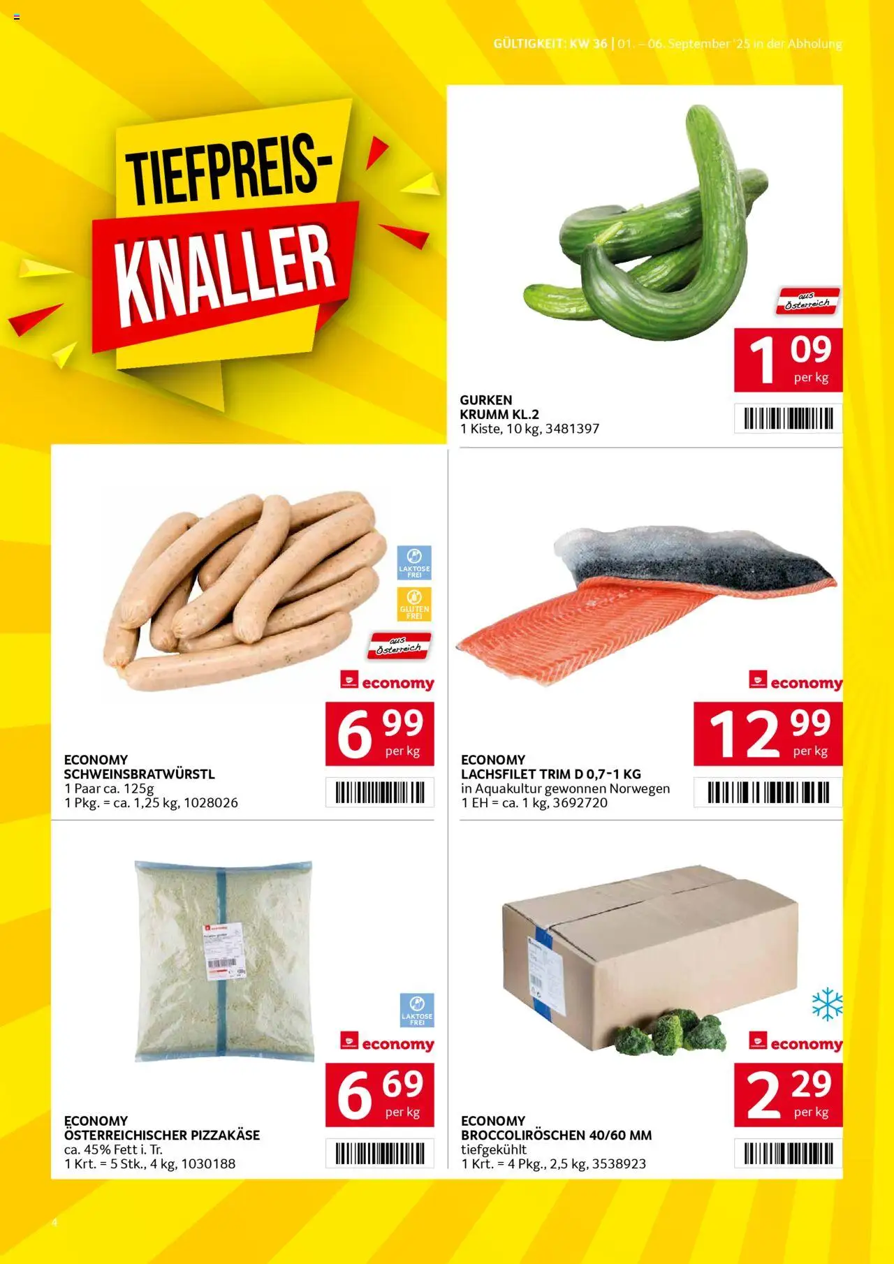 Transgourmet Flugblatt gültig ab 31.08.2025 | Seite: 4 | Produkte: Gurken