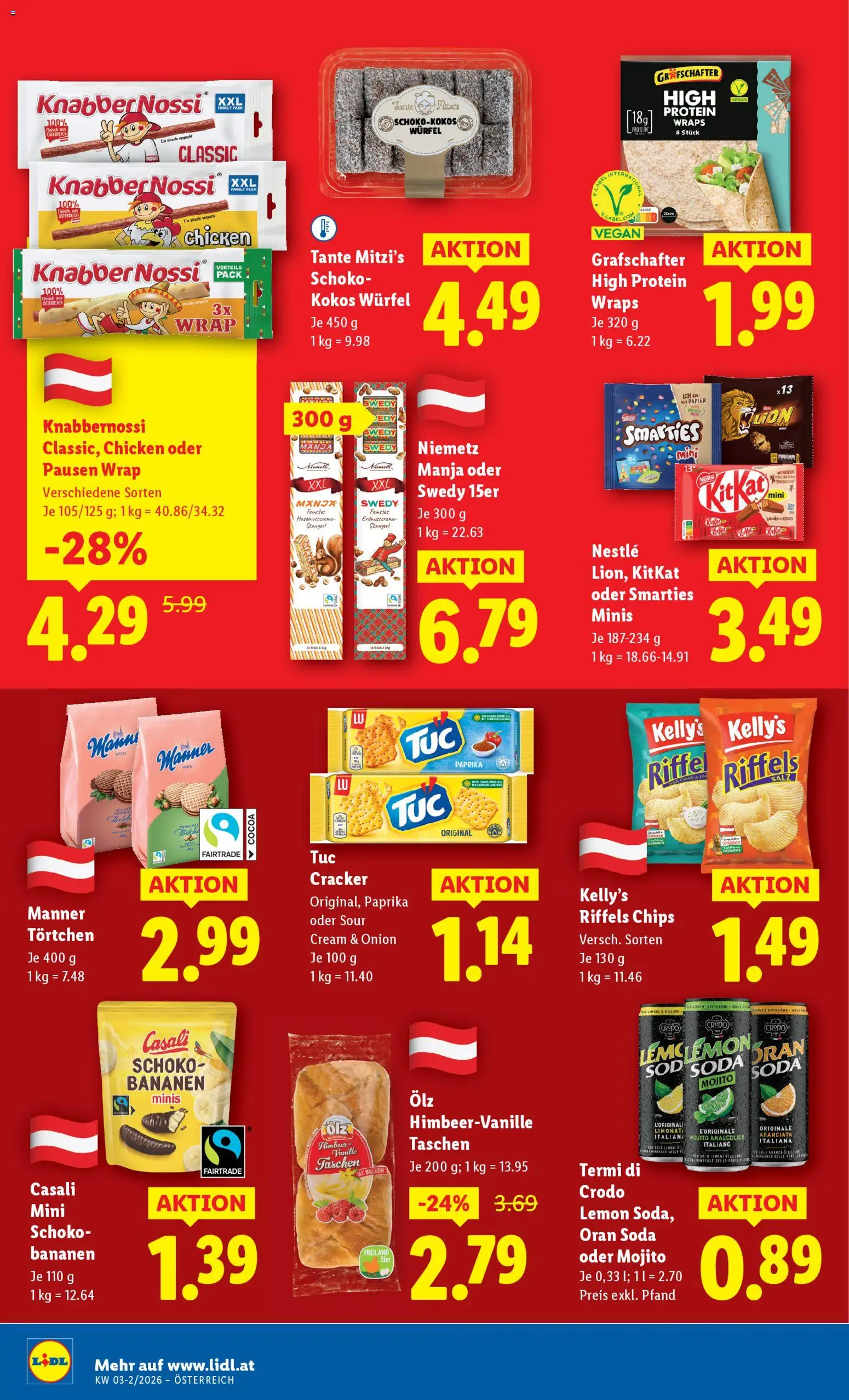 Lidl Altenmarkt im Pongau, St. Johann im Pongau, Zell am See gültig ab 15.01.2026 | Seite: 12 | Produkte: Chips, Bananen