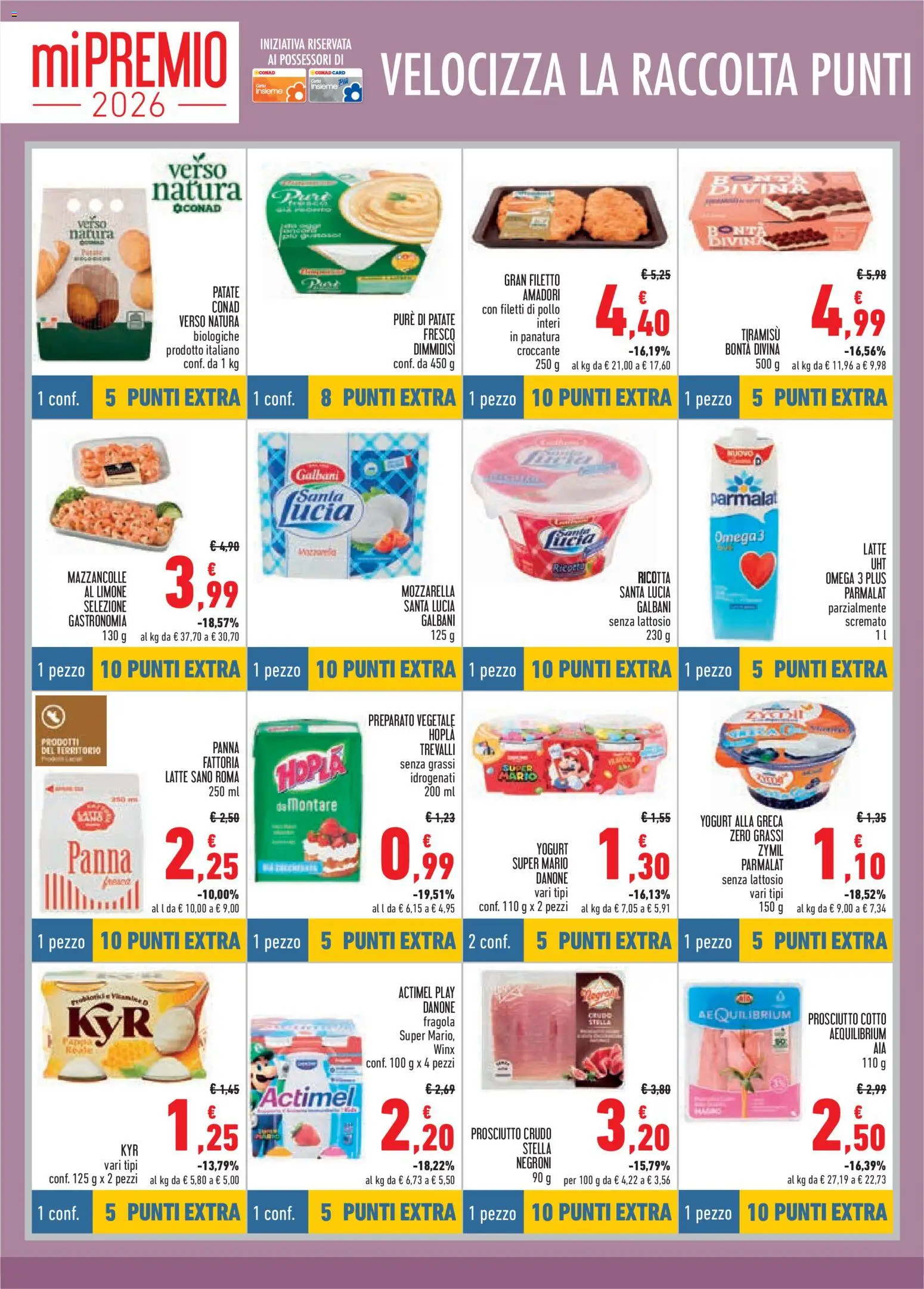 Volantino Conad del 02.01.2026 | Pagina: 4 | Prodotti: Prosciutto Cotto, Pollo, Prosciutto, Pesca