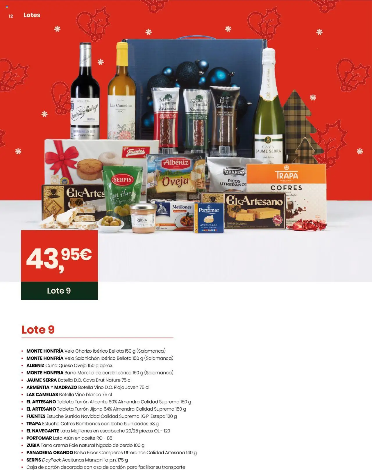 Eroski - Lotes y Cestas Navidad 2025 │ válido desde el 16.10.2025 | Página: 12 | Productos: Leche, Aceite, Vino, Cuna