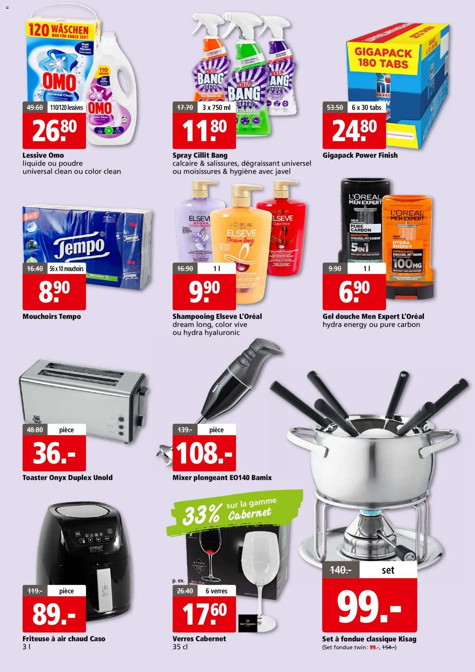 Aligro Aktionen Foire à la Viande Chavannes, Matran, Genf, Sitten – gültig ab 24.11.2025 | Seite: 9 | Produkte: Friteuse, Duschgel, Fondue, Mixer