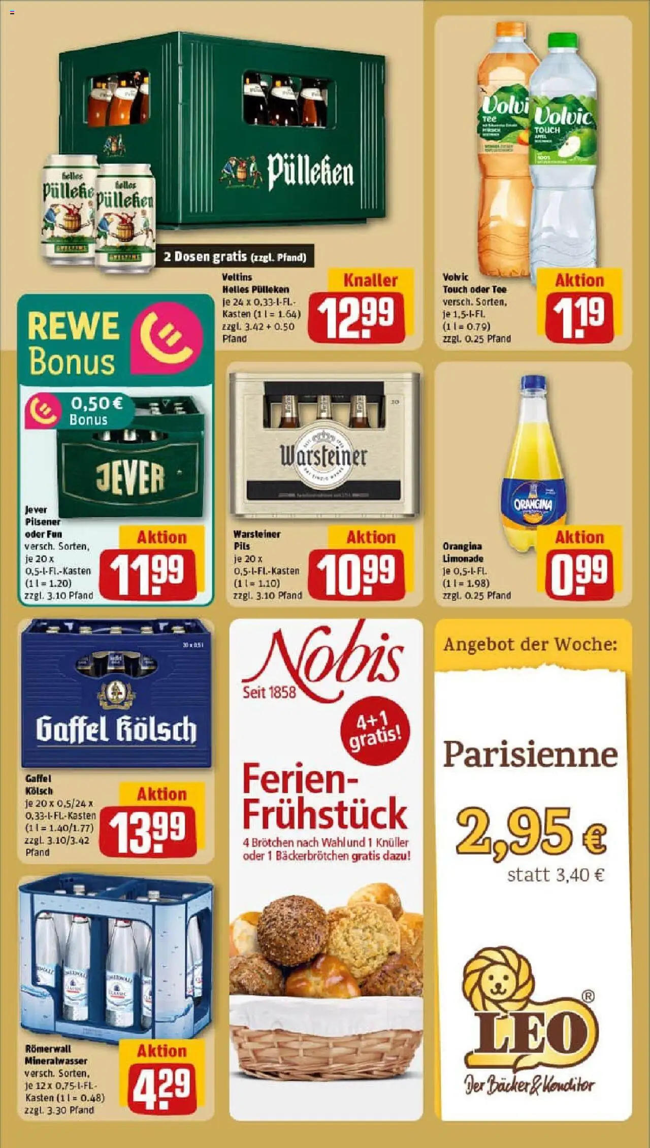 Rewe prospekt Eschweiler / Bohl	 - gültig ab dem 20.07.2025 | Seite: 18 | Produkte: Helles pulleken, Limonade, Volvic touch, Volvic