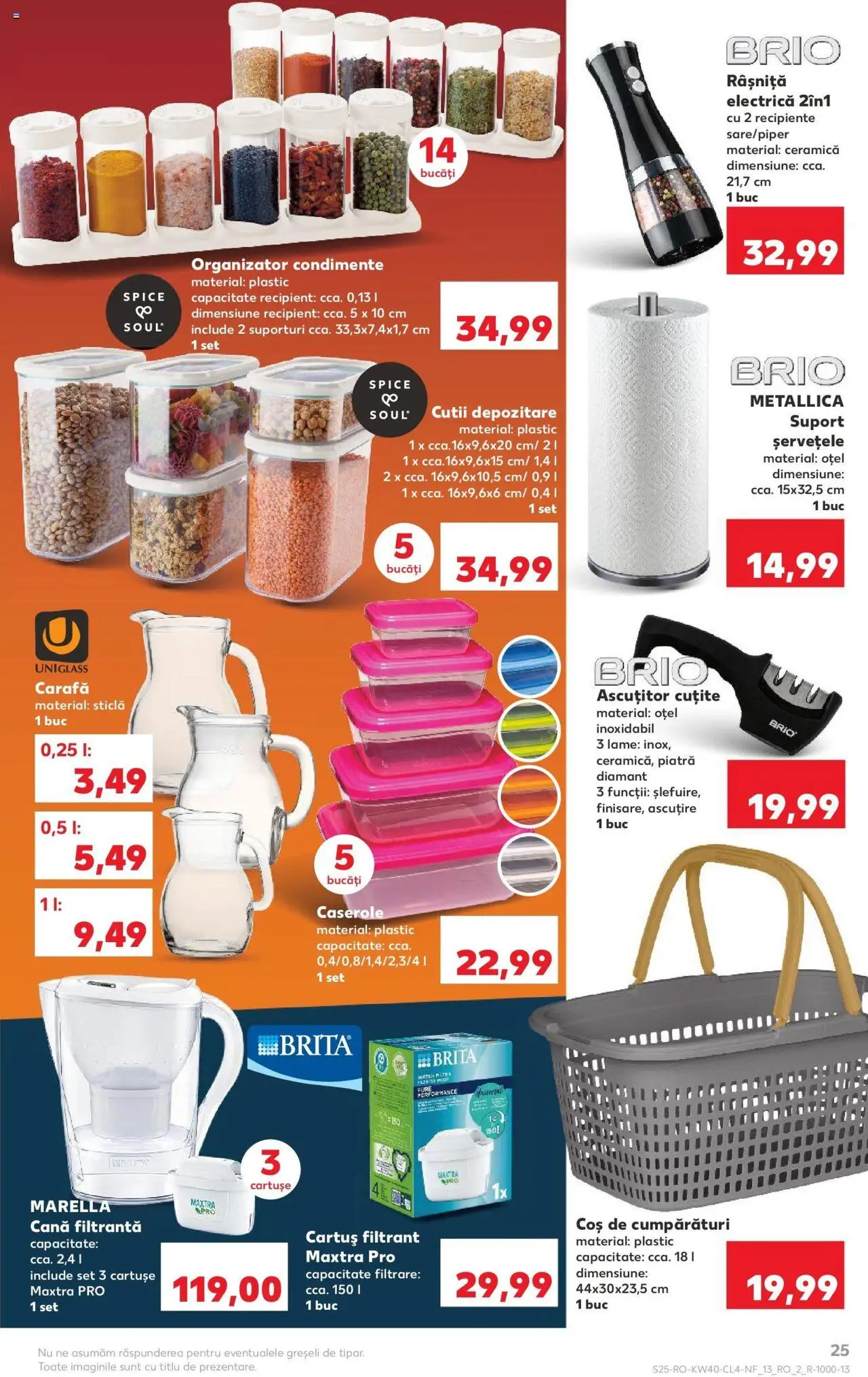 Noul catalog Kaufland – valabil de la 01.10.2025 | Pagină: 25 | Produse: Caserole, Coș, Recipiente, Condimente