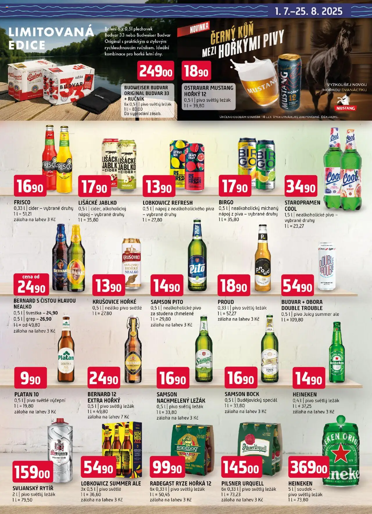 Terno leták - Letní speciál od 01.07.2025 | Strana: 7 | Produkty: Grep, Pilsner, Nealkoholické pivo, Nealko pivo