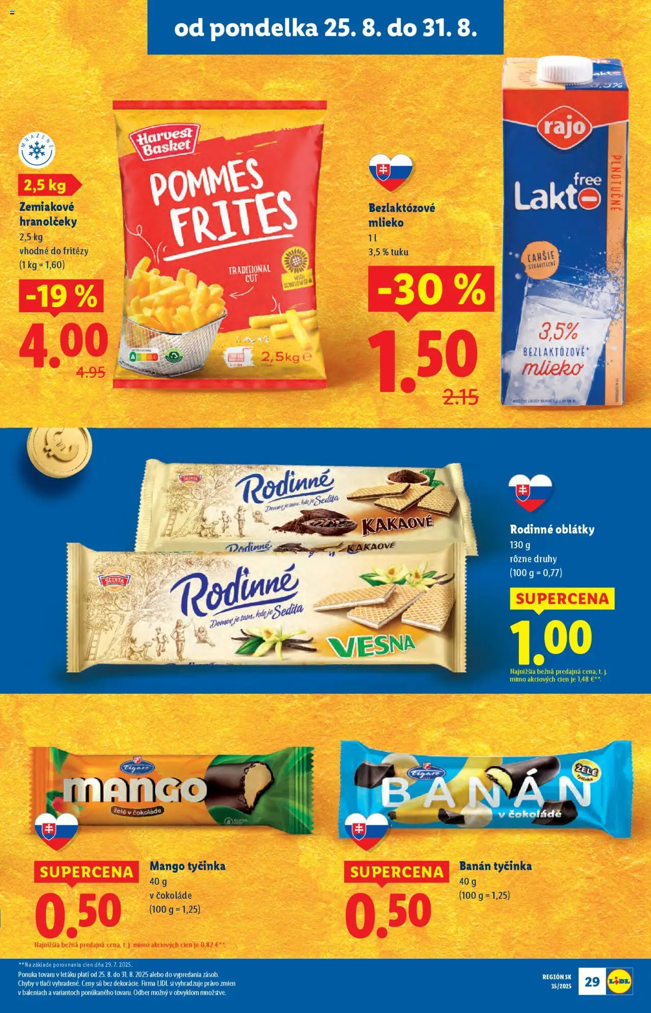 Lidl leták │ platný od 25.08.2025 | Strana: 37 | Produkty: Mlieko, Mango, Bezlaktózové mlieko