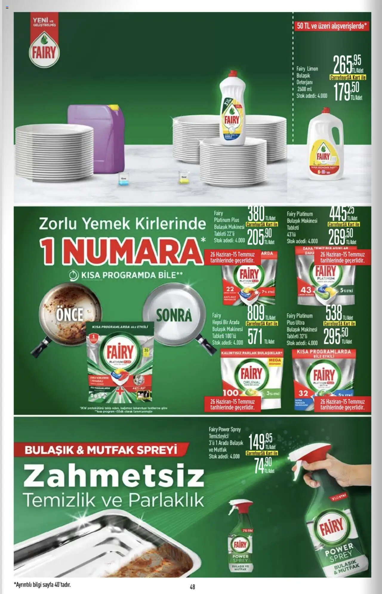 CarrefourSA Katalog - 26.06.2025 tarihinden itibaren geçerlidir | Sayfa: 48 | Ürünler: Bulaşık deterjanı, Limon, Kasa, Bulaşık makinesi