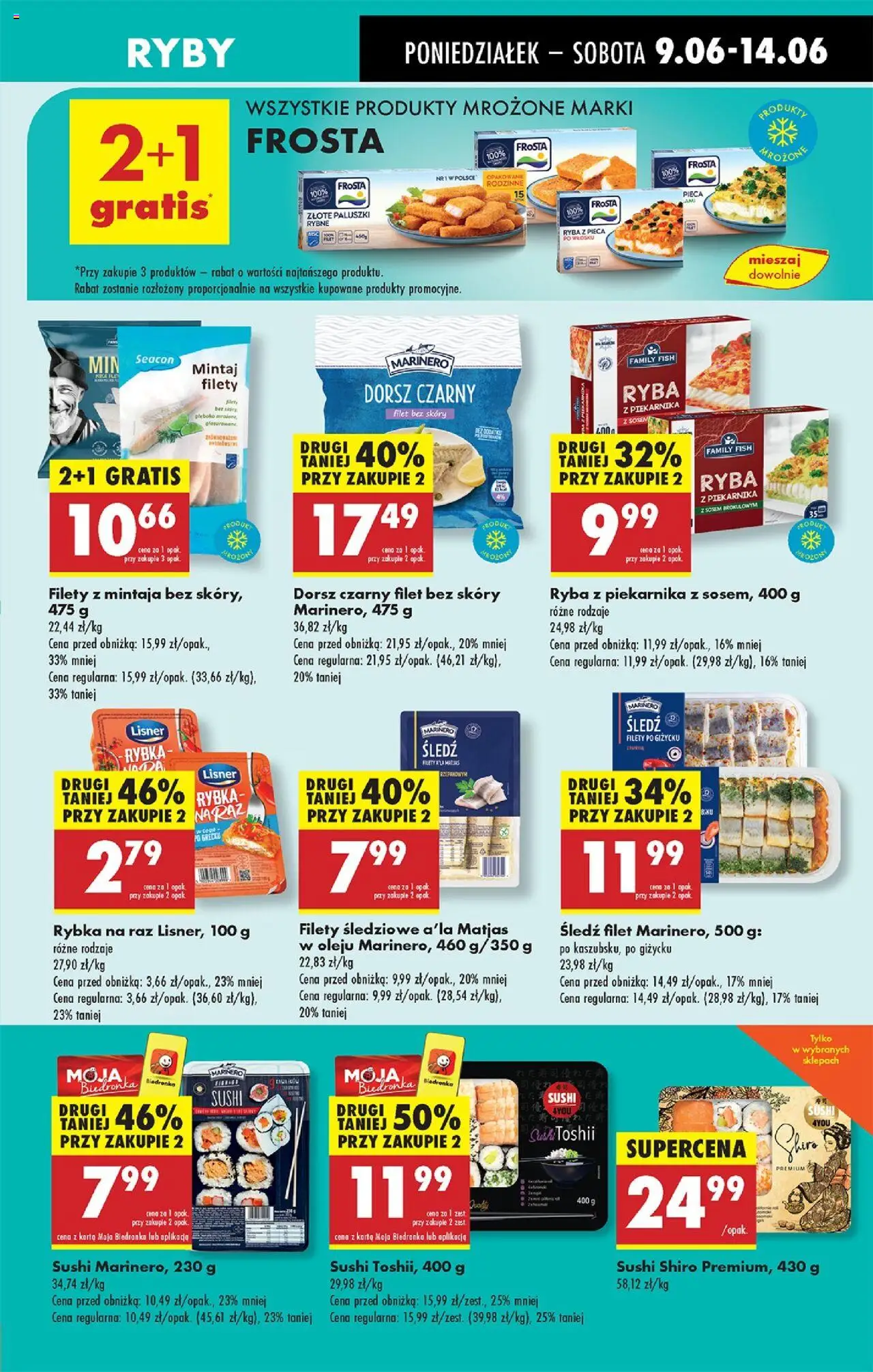 Biedronka gazetka od 09.06.2025 | Strona: 29 | Produkty: Śledź, Ryba z piekarnika, Dorsz, Ryby