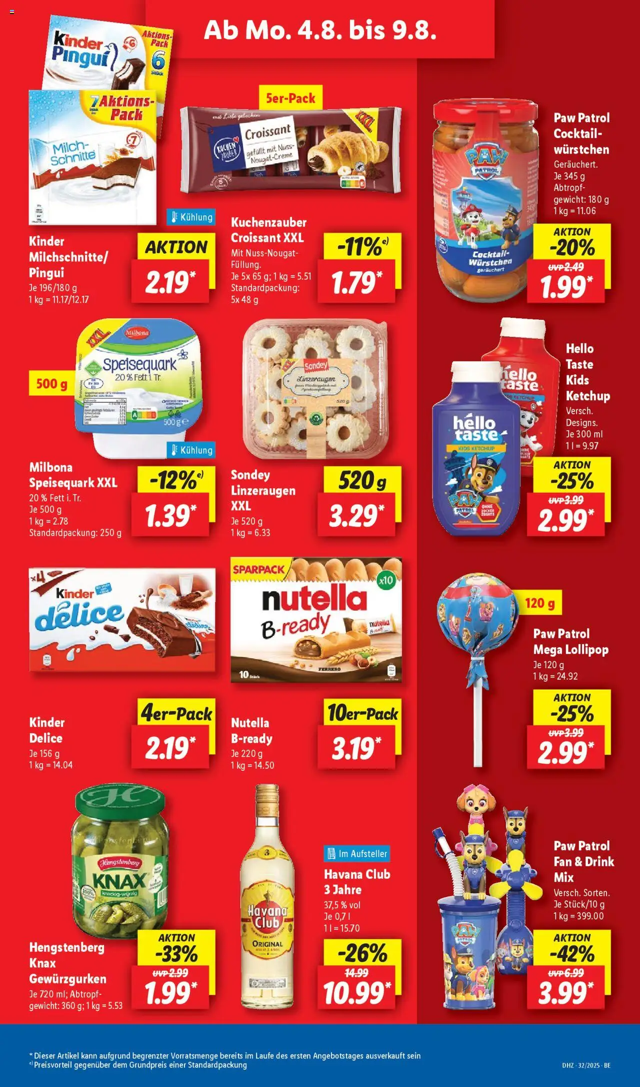 Lidl Prospekt Templin - gültig ab dem 04.08.2025 | Seite: 19 | Produkte: Havana club, Croissant, Kuchen, Speisequark