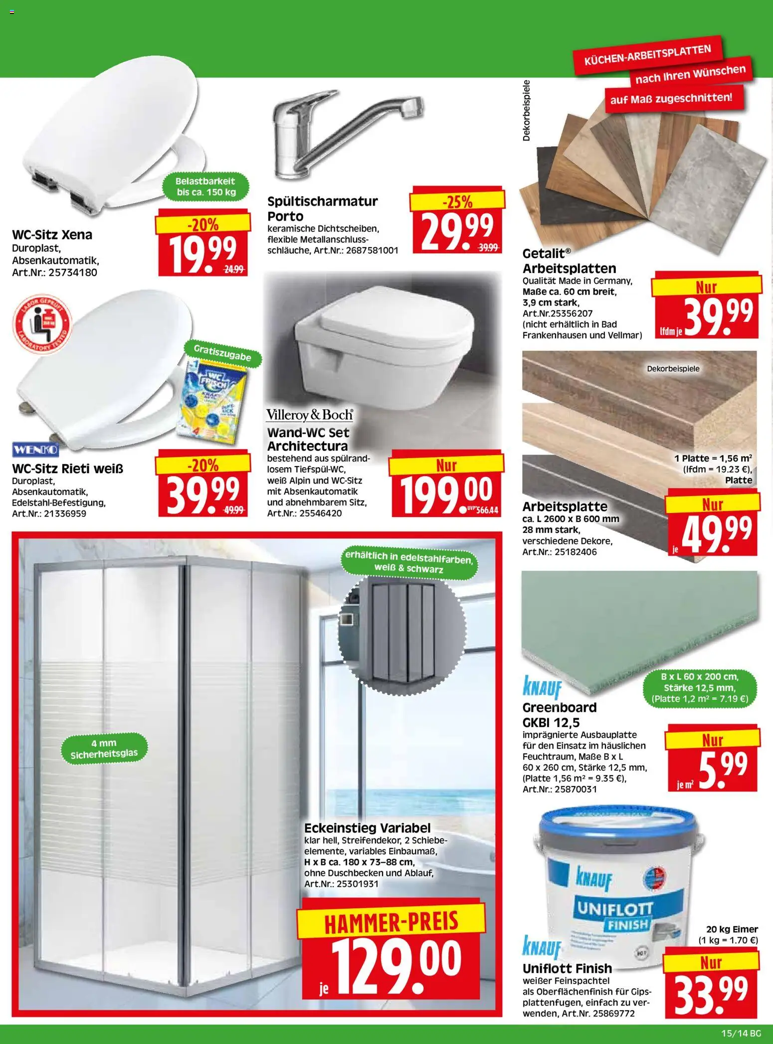 HERKULES - Bau & Garten – gültig ab 07.04.2026 | Seite: 14 | Produkte: Bad, Finish