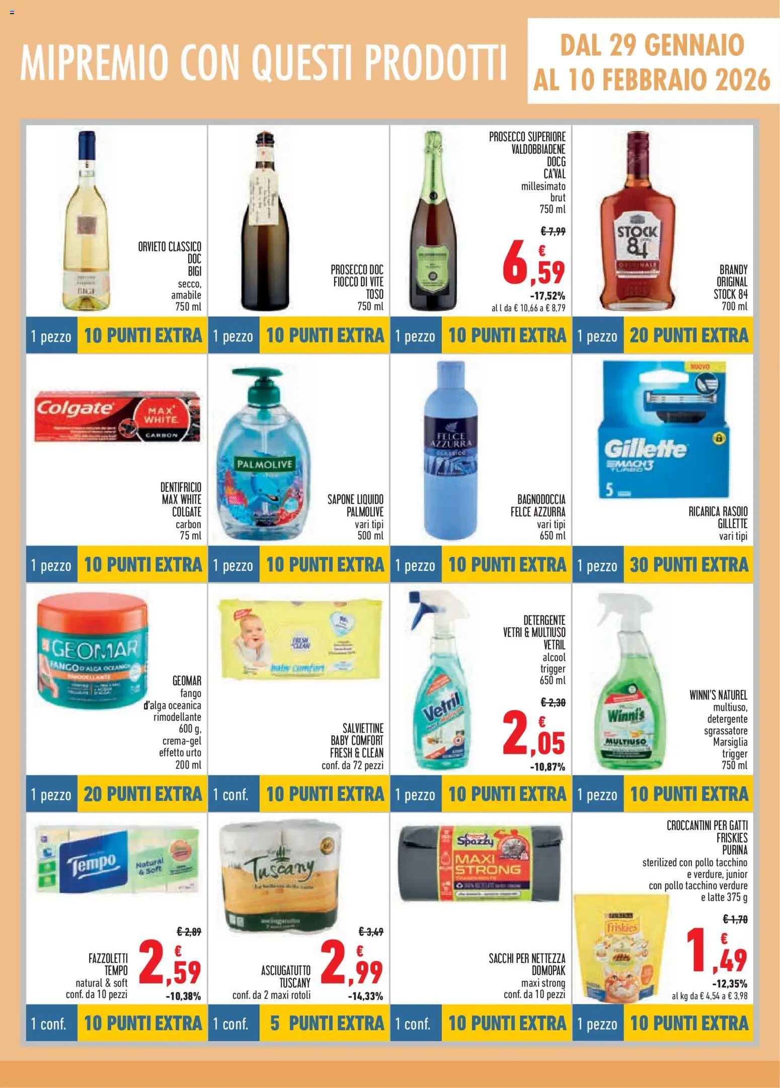 Volantino Conad del 29.01.2026 | Pagina: 7 | Prodotti: Rasoio, Sgrassatore, Latte, Brandy