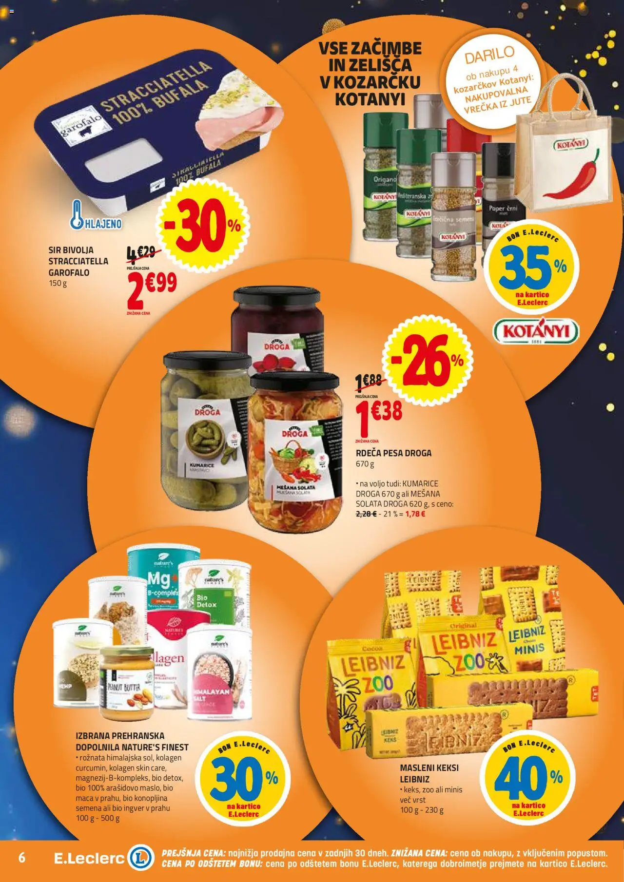 E.leclerc katalog │ velja od 18.06.2025 | Stran: 6 | Izdelki: Βαλσάμικο ξύδι, Solata, Zacimbe, Pesa