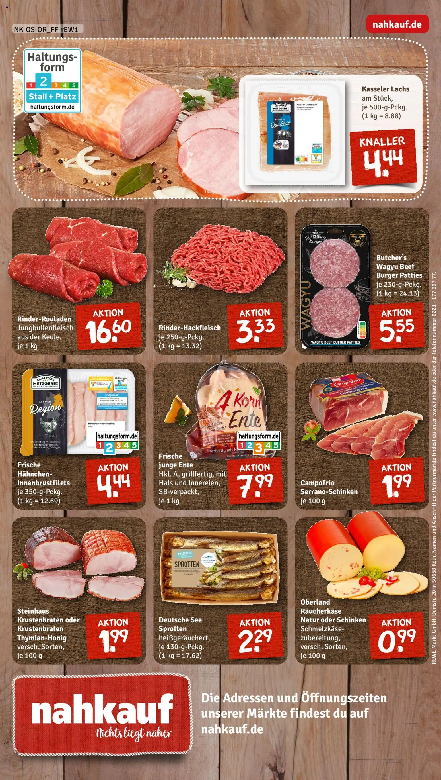 Nahkauf Prospekt – gültig ab 26.10.2025 | Seite: 12 | Produkte: Rinderrouladen, Hahnchen, Krustenbraten, Ente