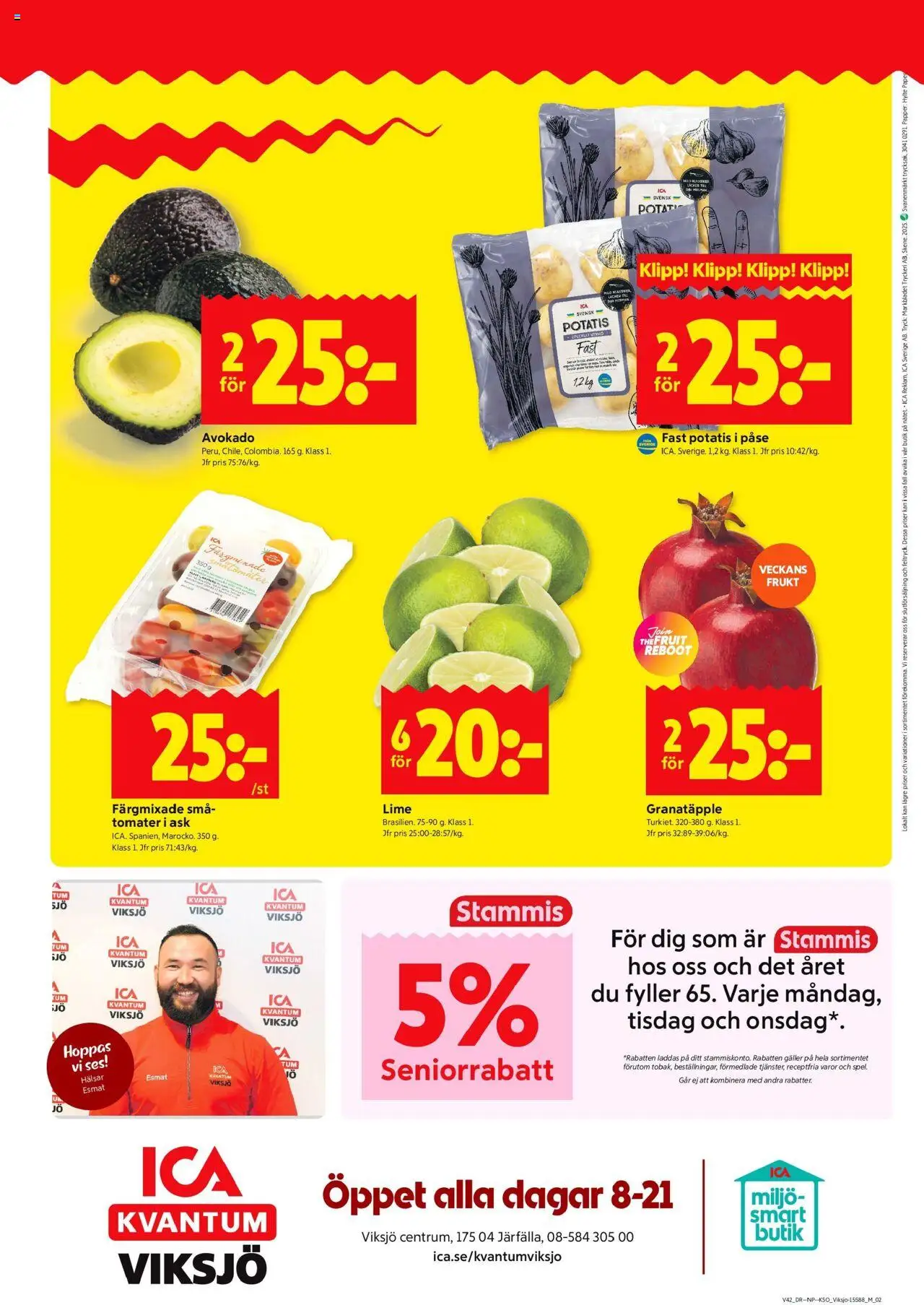 ICA Kvantum reklamblad aktuell från 13.10.2025 | Sida: 10 | Produkter: Galler, Tomater, Potatis, Papper