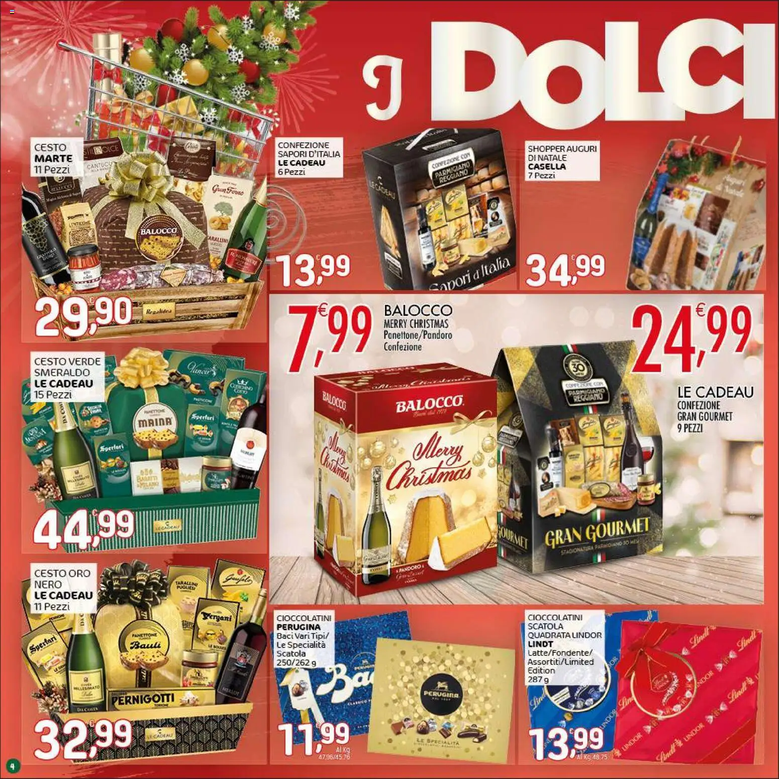 Volantino CRAI del 18.12.2025 | Pagina: 4 | Prodotti: Pandoro, Panettone, Cioccolatini, Scatola