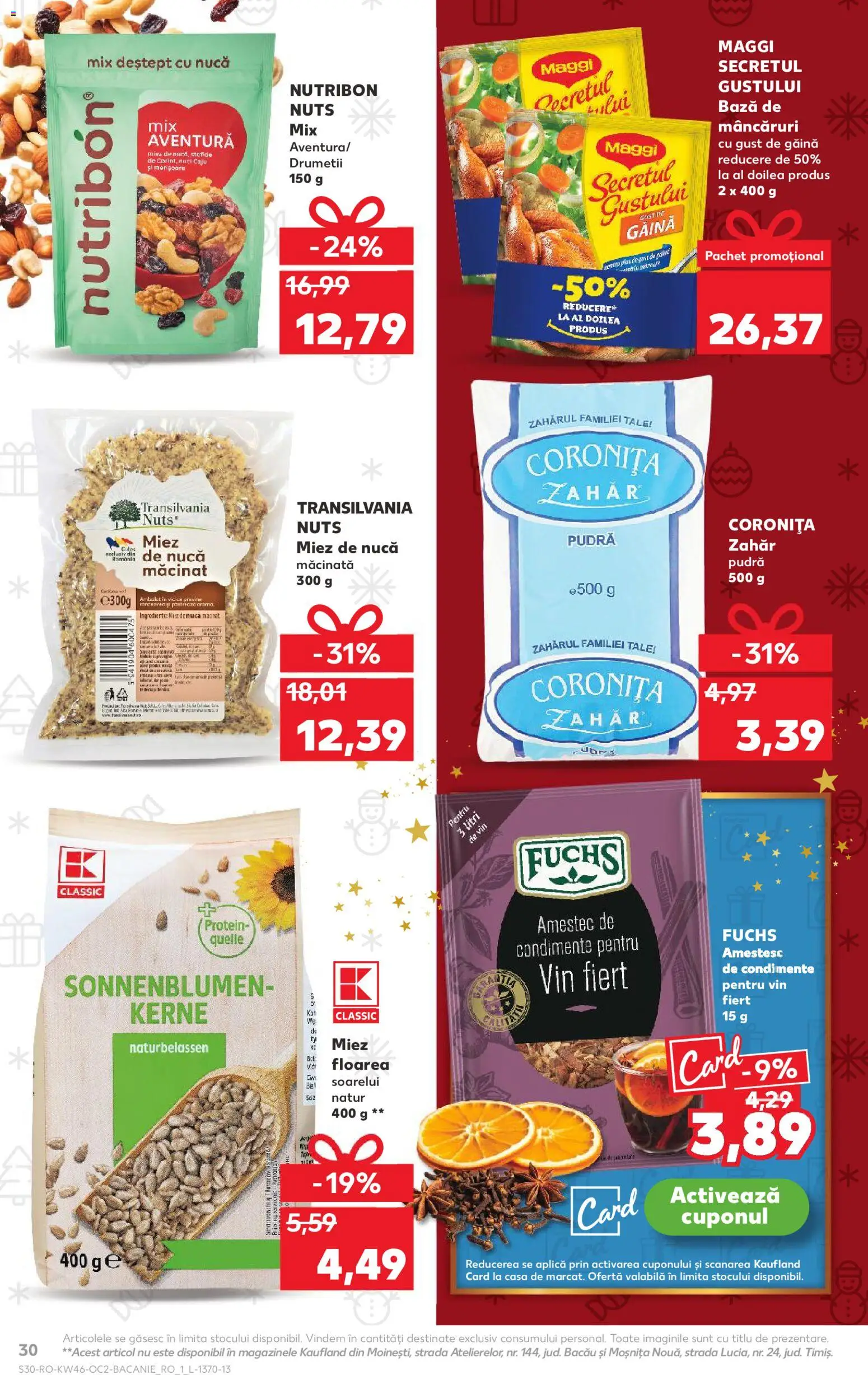 Noul catalog Kaufland – valabil de la 12.11.2025 | Pagină: 30 | Produse: Vin, Stafide, Bant, Zahăr
