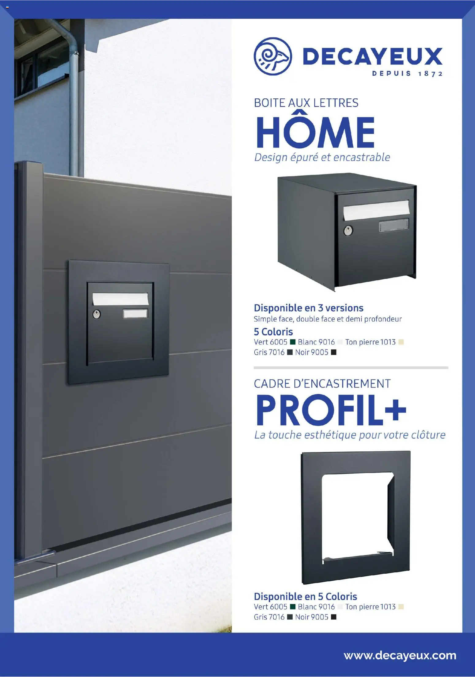 {H1} | Page: 16 | Produits: Boîte aux lettres, Clôture, Cadre