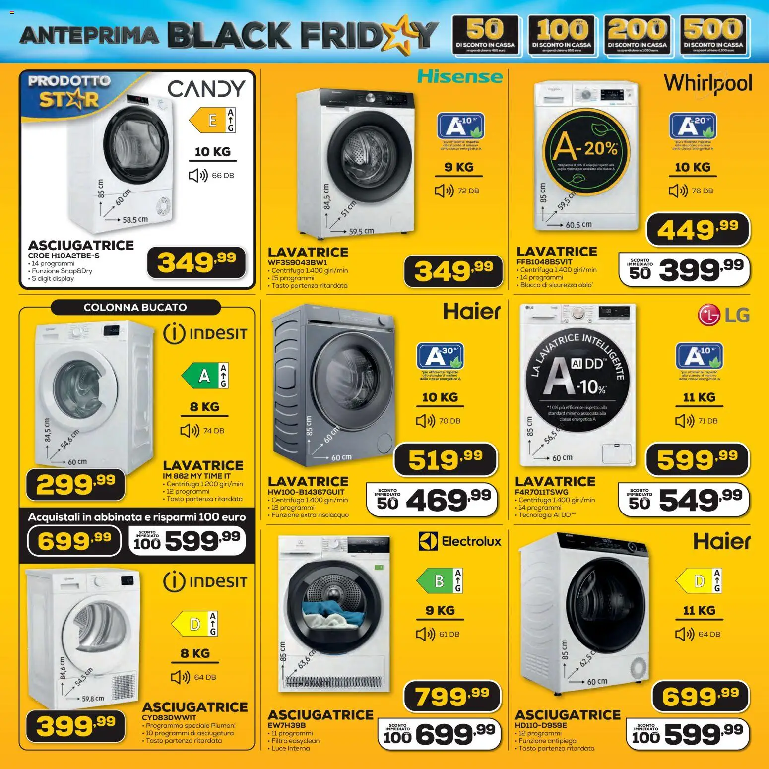 Volantino Euronics del 31.10.2025 | Pagina: 10 | Prodotti: Centrifuga, Lavatrice, Asciugatrice