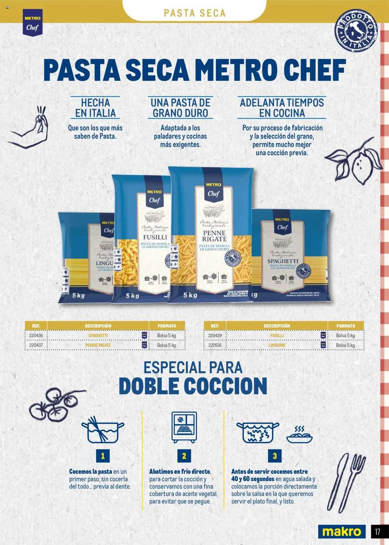 Makro - Restaurantes Italianos Canarias │ válido desde el 01.05.2025 | Página: 17 | Productos: Aceite, Pasta, Bolsa, Cocina